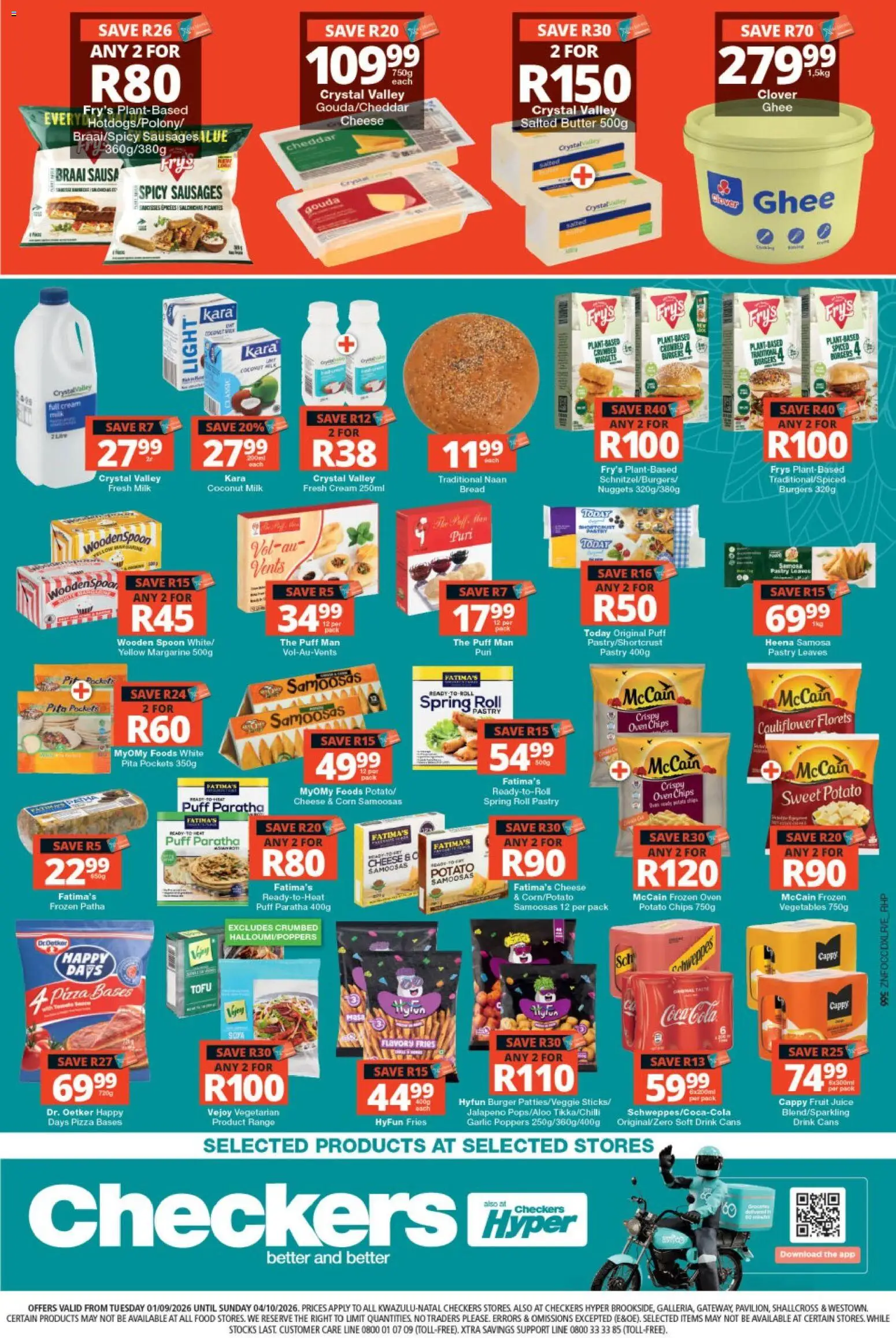 New Checkers catalogue – valid from 01/09/2026 | Page: 2 | Products: Cauliflower, Corn, Bread, Margarine