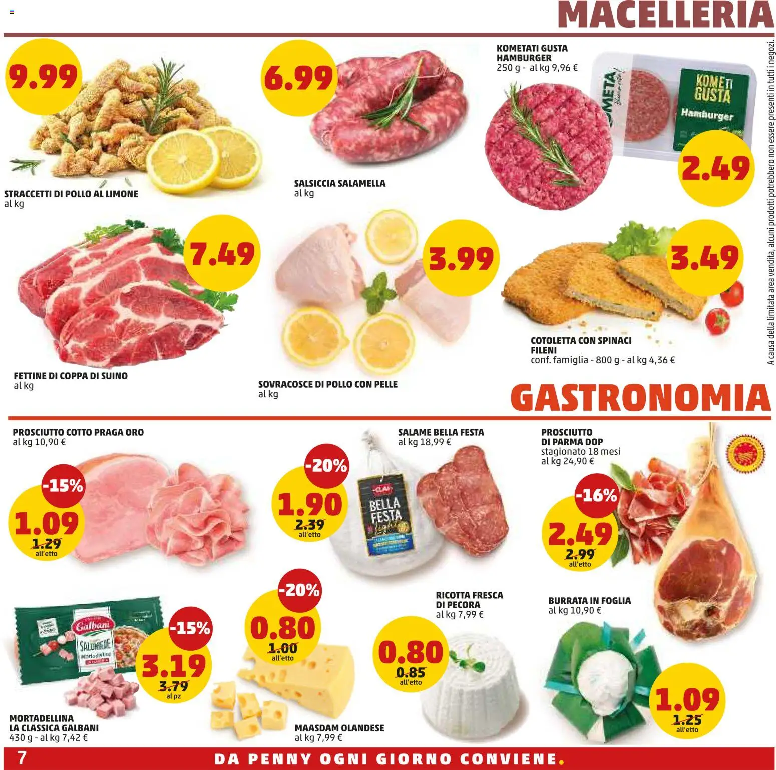 Volantino PENNY del 02/07/2026 | Pagina: 7 | Prodotti: Salamella, Pollo, Limone, Mortadella