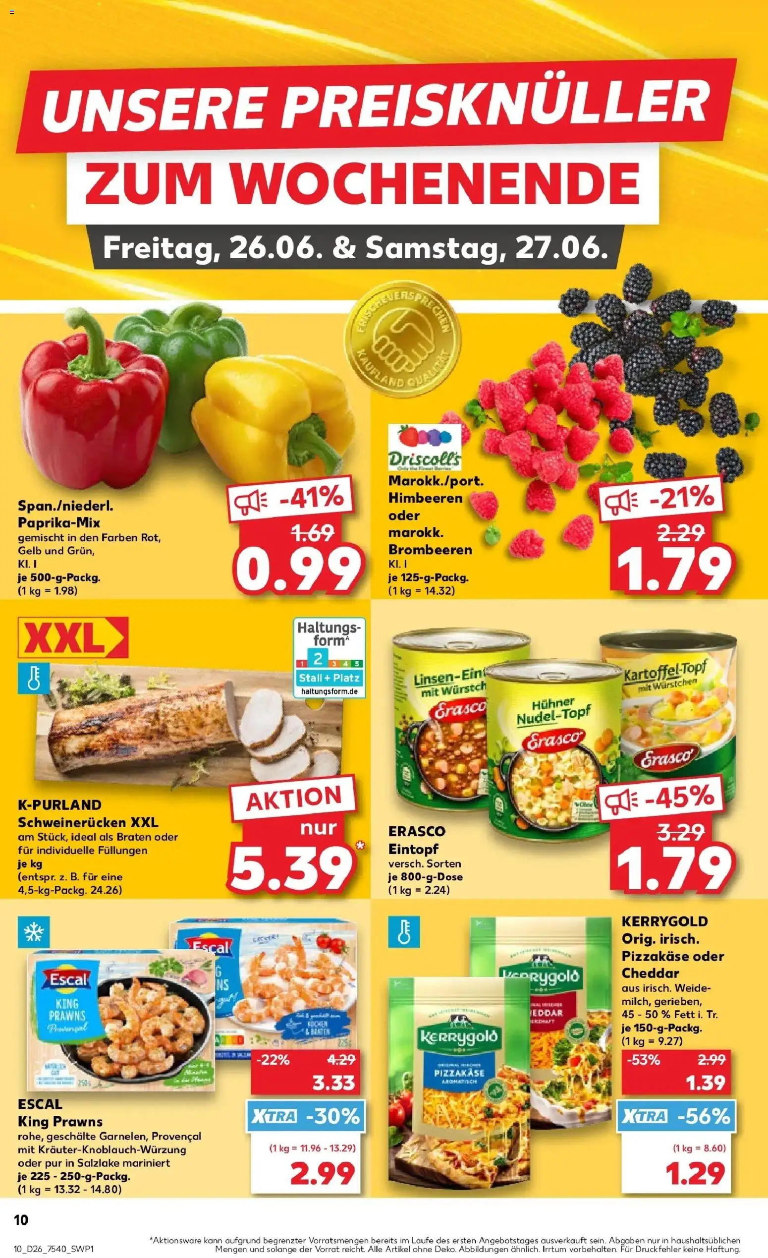 Kaufland Prospekt Dessau-Roßlau – gültig ab 22.06.2026 | Seite: 19 | Produkte: Himbeeren, Schweinerucken, Erasco