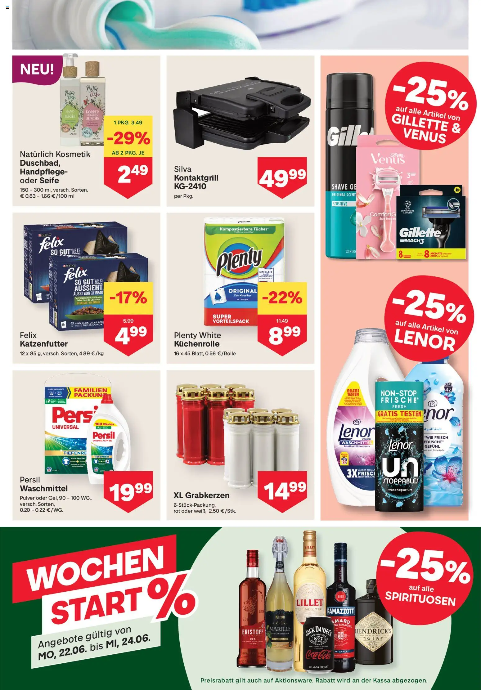 MPREIS Flugblatt gültig ab 18.06.2026 | Seite: 11 | Produkte: Marhalábszár, Dusche, Seife, Waschmittel