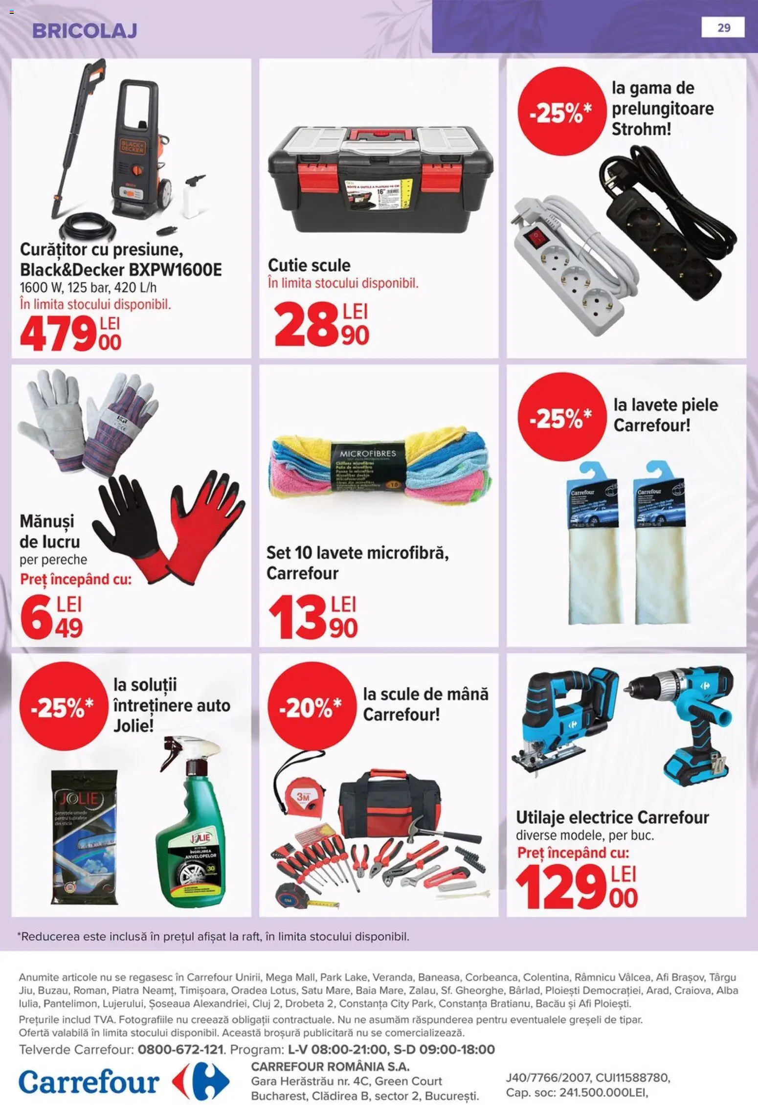 Noul catalog Carrefour – valabil de la 11.02.2026 | Pagină: 29 | Produse: Mănuși, Scule de mana, Alba, Cutie