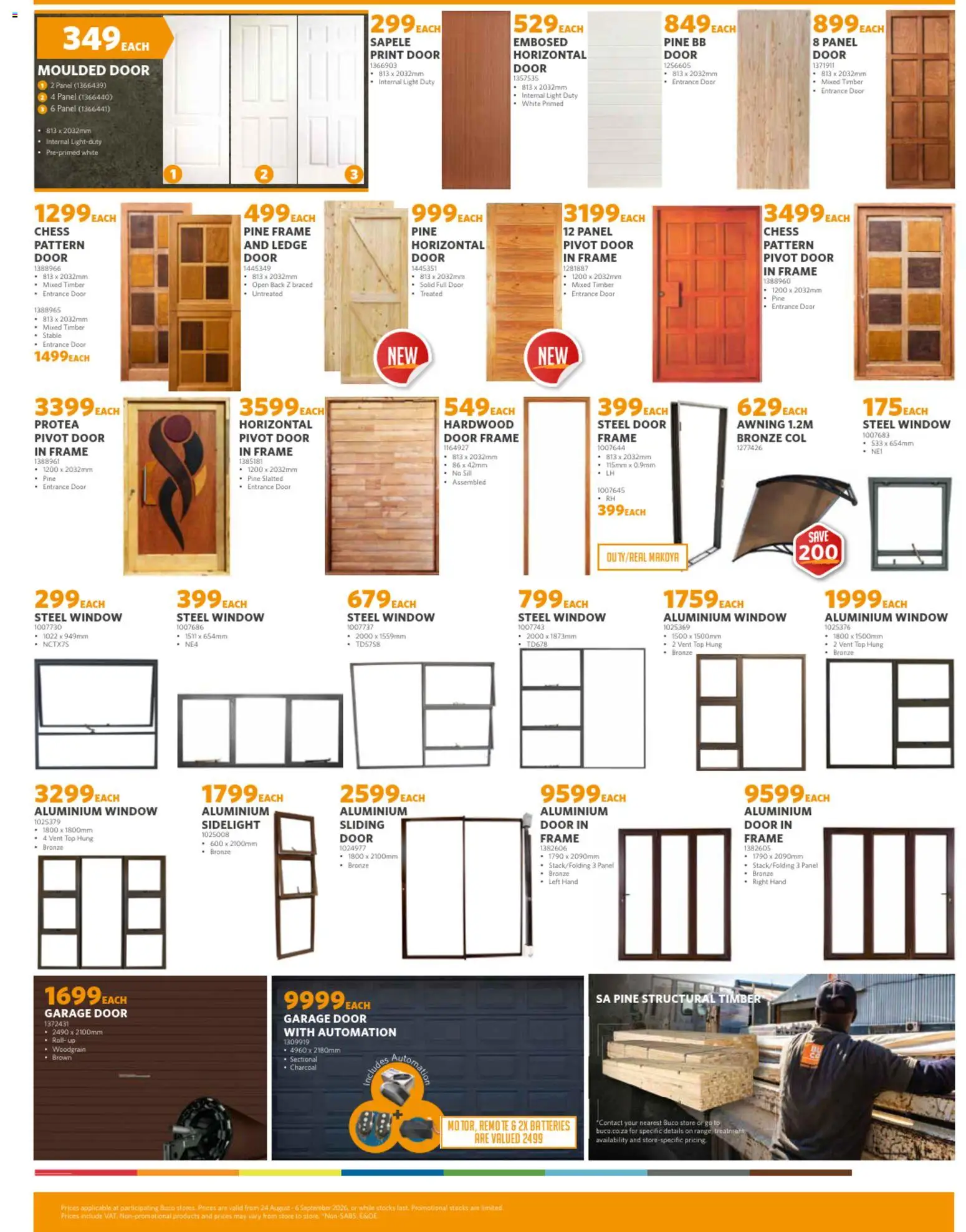 New BUCO catalogue – valid from 24/08/2026 | Page: 3 | Products: Frame, Door frame, Light