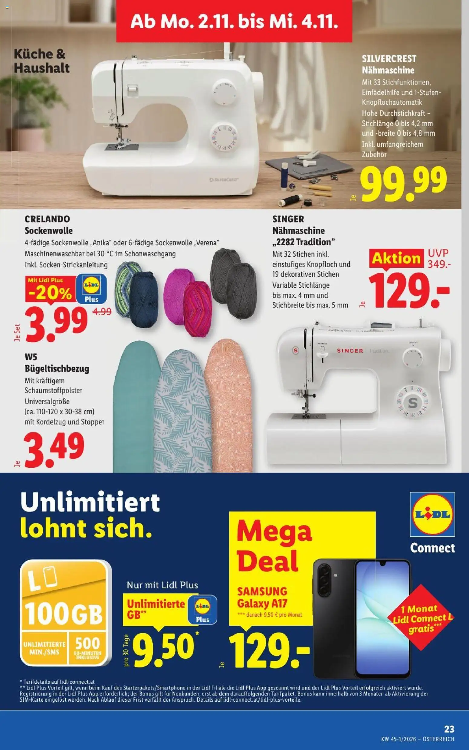 Lidl Flugblatt gültig ab 29.10.2026 | Seite: 30 | Produkte: Smartphone, Nähmaschine, Samsung