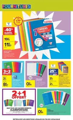 Carrefour - Prévisualisation de Carrefour Vos promos du quotidien valide à partir de 17/08/2026 | Page: 10 | Produits: Cahier, Couverture, Notebook, Cahiers