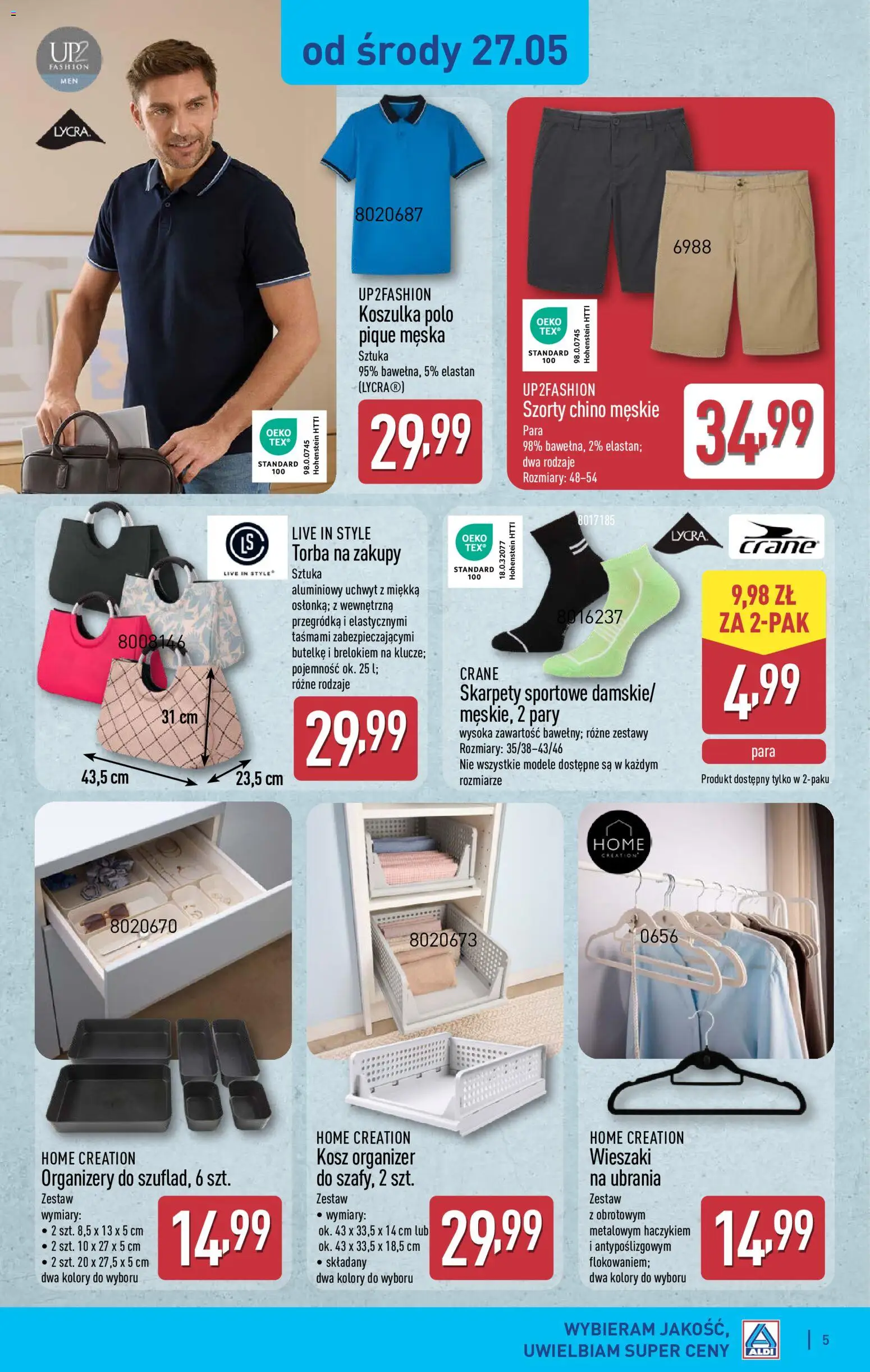 Aldi Polsko leták - Ostatnie sztuki w wybranych sklepach od 27.05.2026 | Strana: 5 | Produkty: Organizér