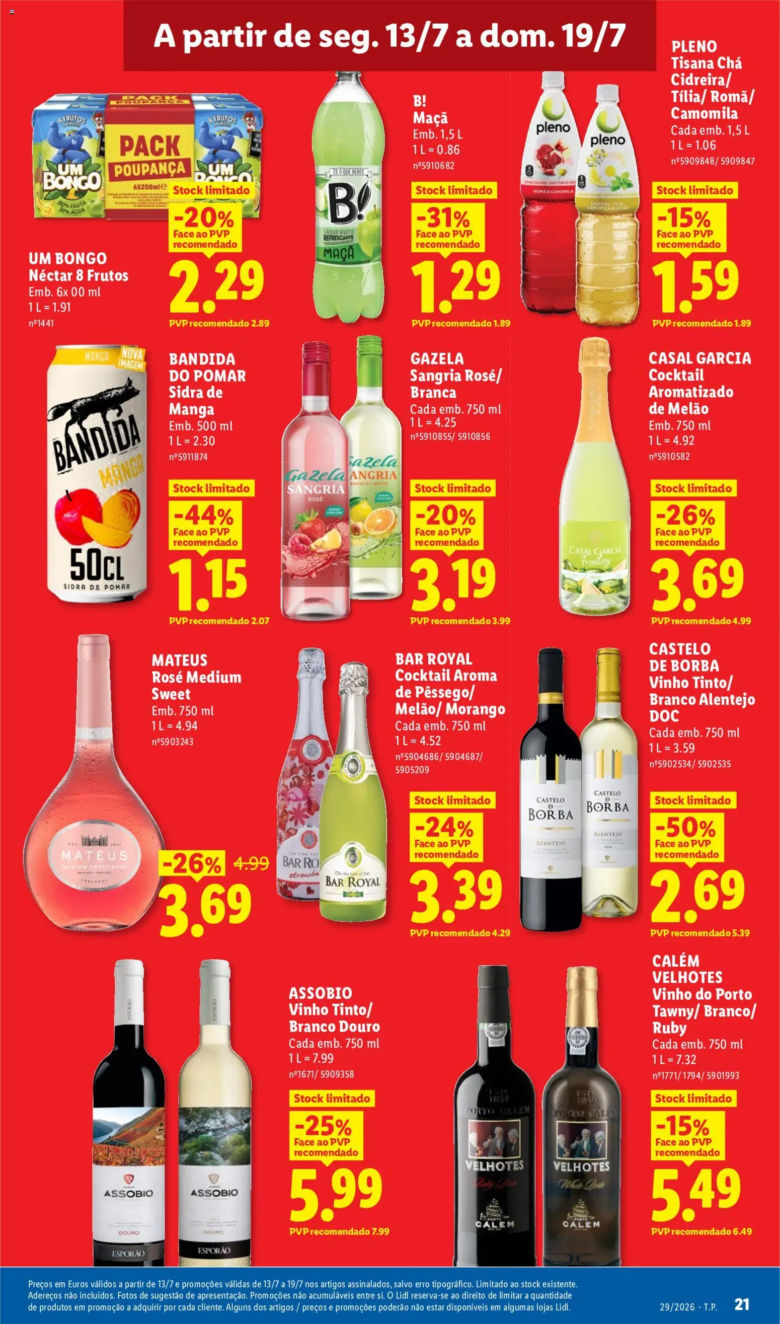 Lidl folheto │ válido de 13/07/2026 | Página: 19 | Produtos: Agua, Sal, Vinho, Melão