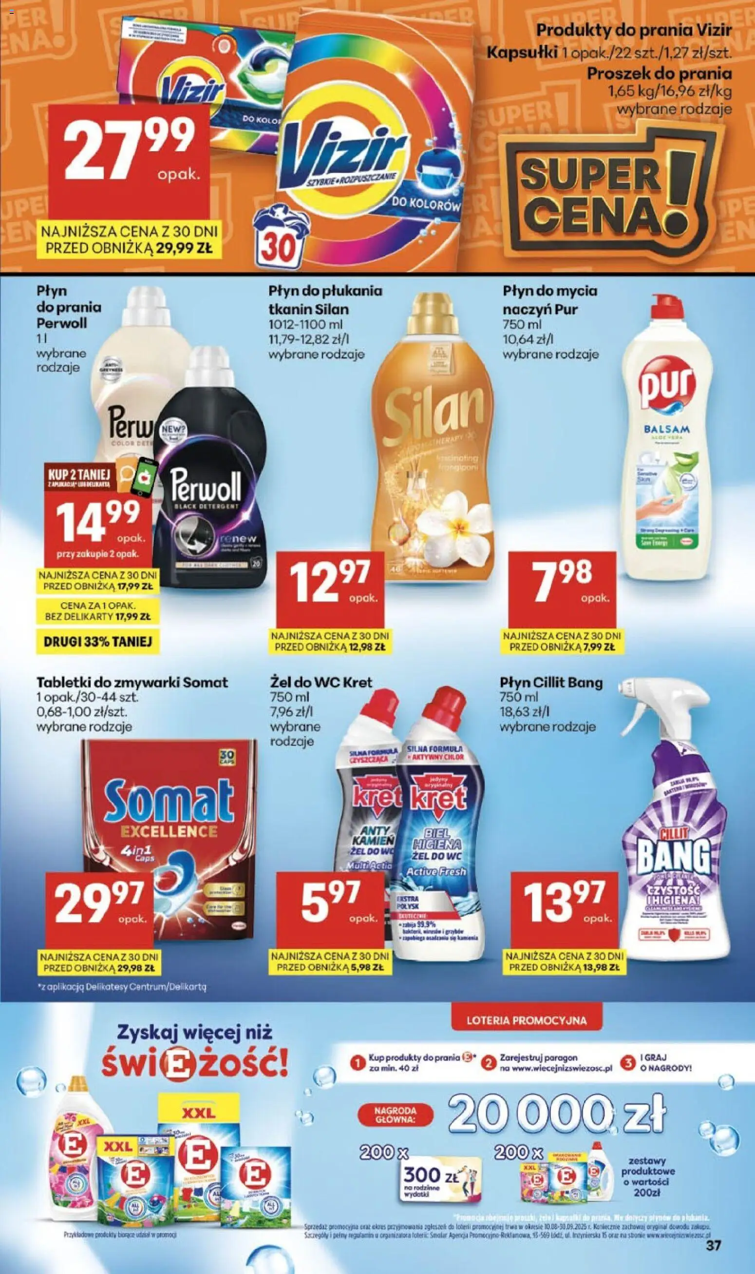Delikatesy Centrum gazetka od 20.08.2026 | Strona: 37 | Produkty: Kapsułki, Proszek, Żel do WC, Detergent