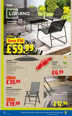 Preview of Weekly offers Lidl valid from 09/07/2026 | Page: 16 | Products: Chair, Handle, Lights, Weight