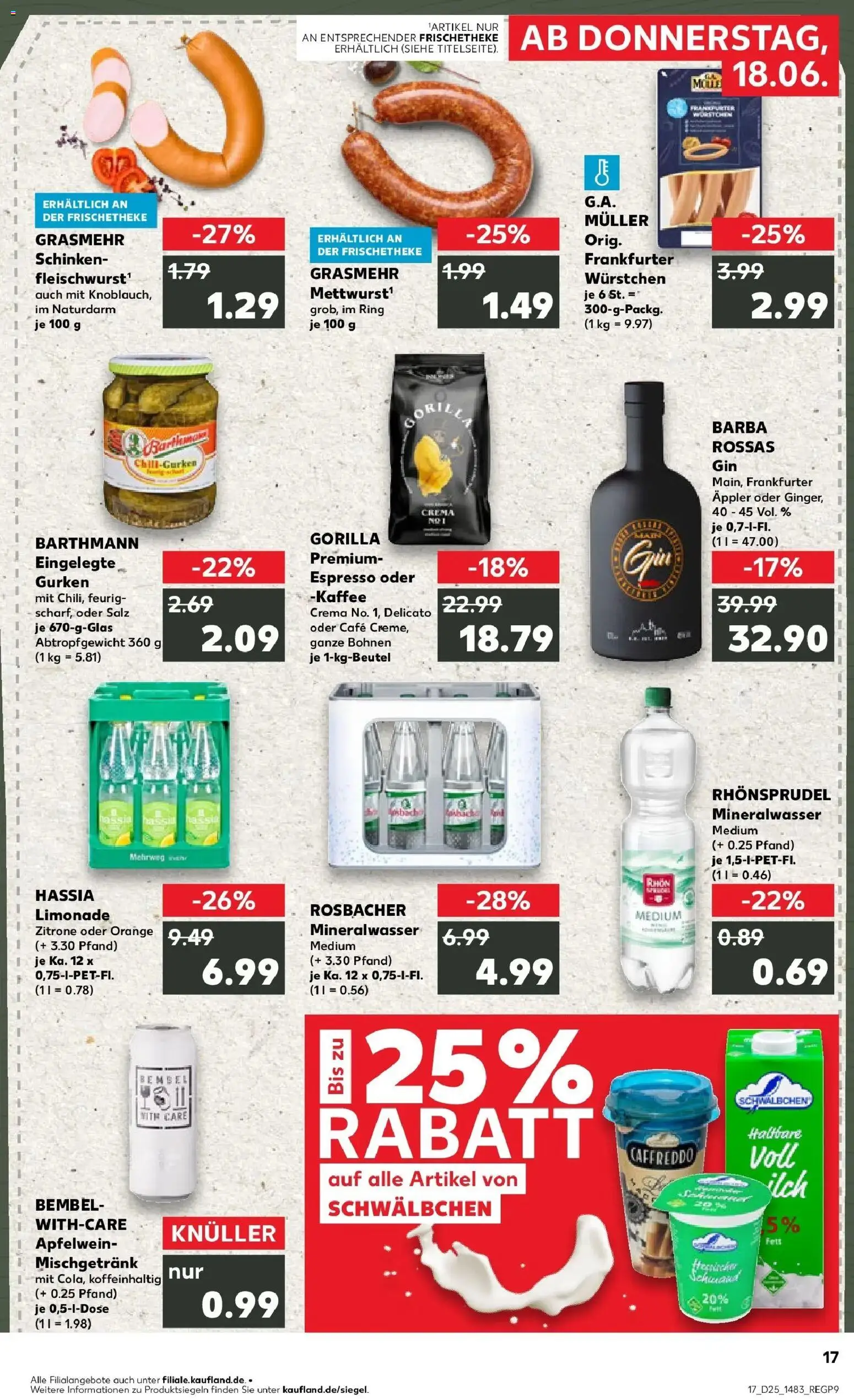 Kaufland Prospekt Frankfurt Am Main – gültig ab 15.06.2026 | Seite: 2 | Produkte: Zitrone, Rhonsprudel, Gin, Gurken