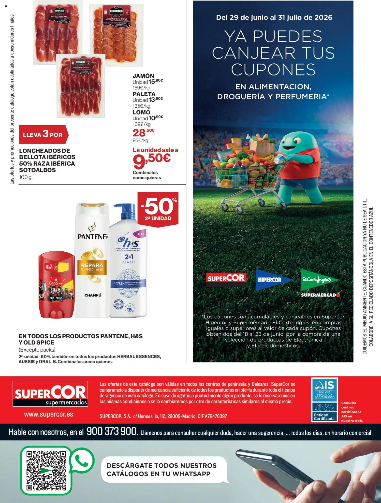 Supercor folleto │ válido desde el 16/07/2026 | Página: 28 | Productos: Champú, Jamón