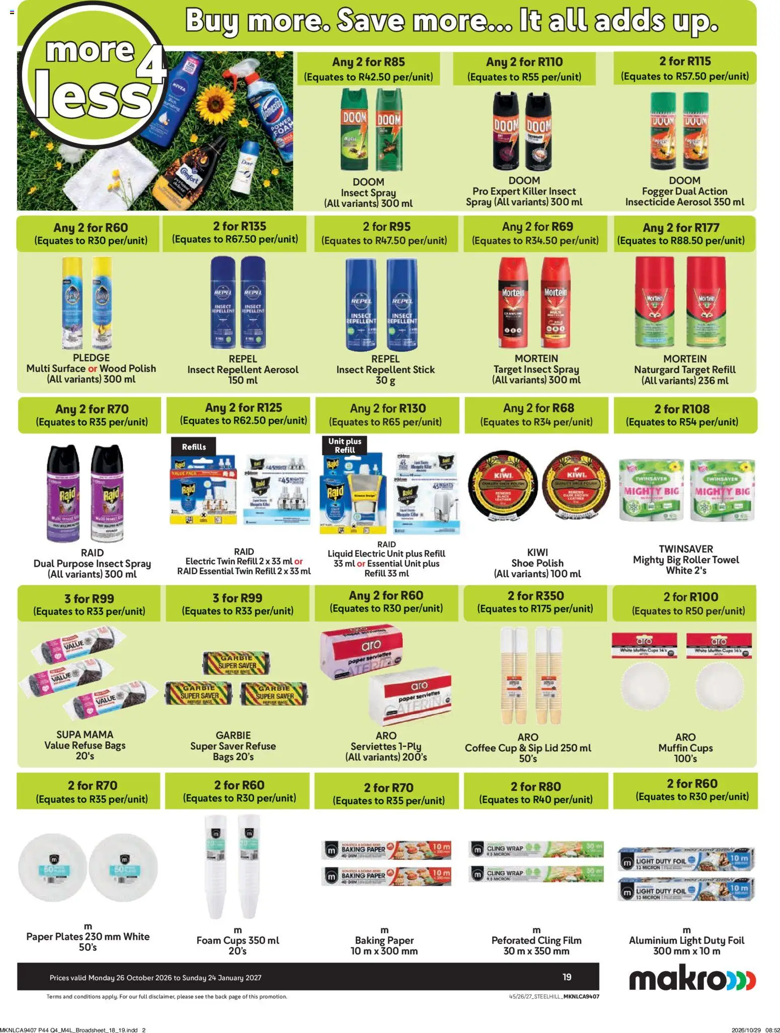 New Makro catalogue – valid from 26/10/2026 | Page: 19 | Products: Light, Kiwi, Paper, Paper plates