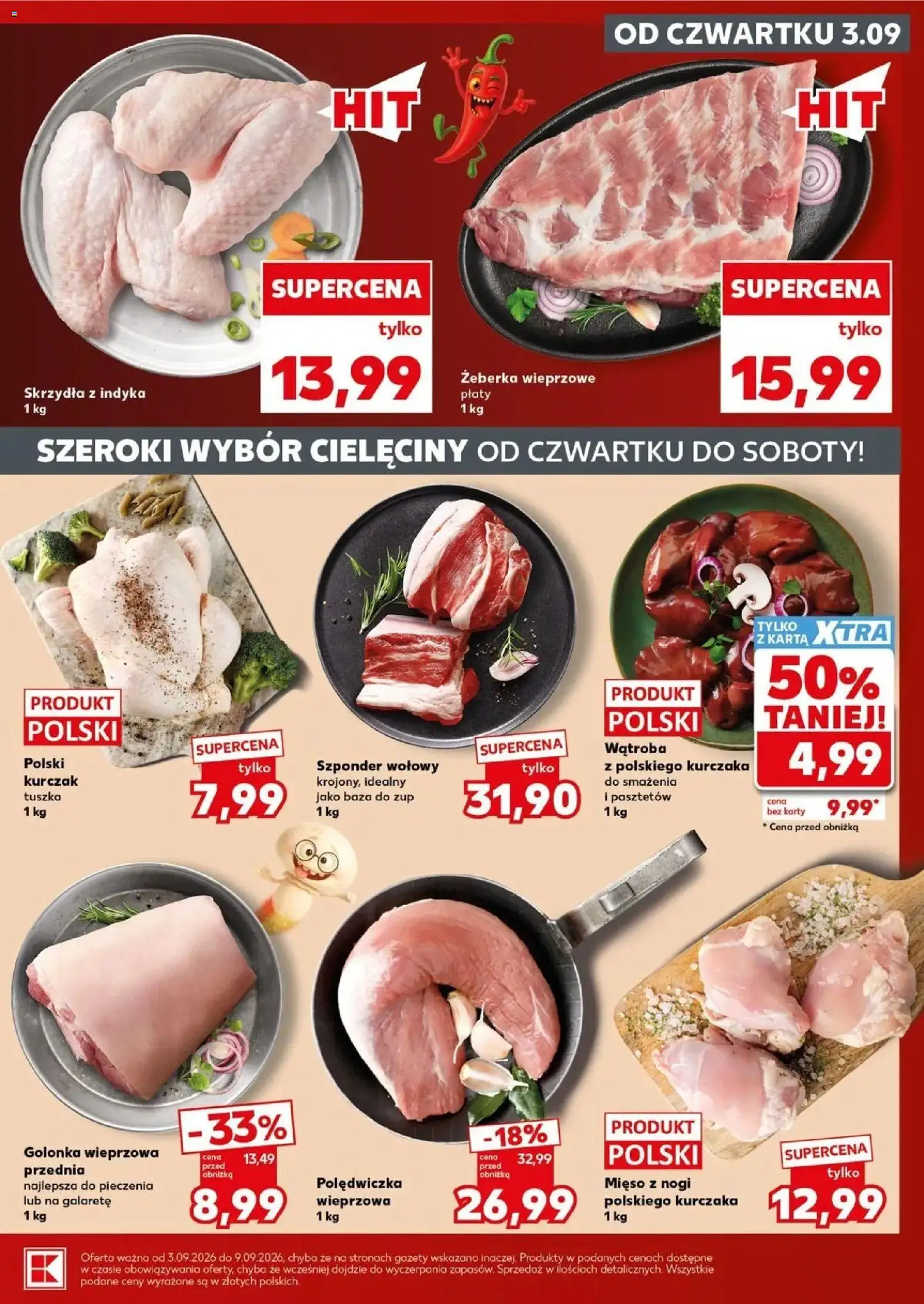 Kaufland gazetka - Super sobota od 05.09.2026 - od jutra PDF | Strona: 11 | Produkty: Karta, Żeberka, Żeberka wieprzowe, Polędwiczka wieprzowa