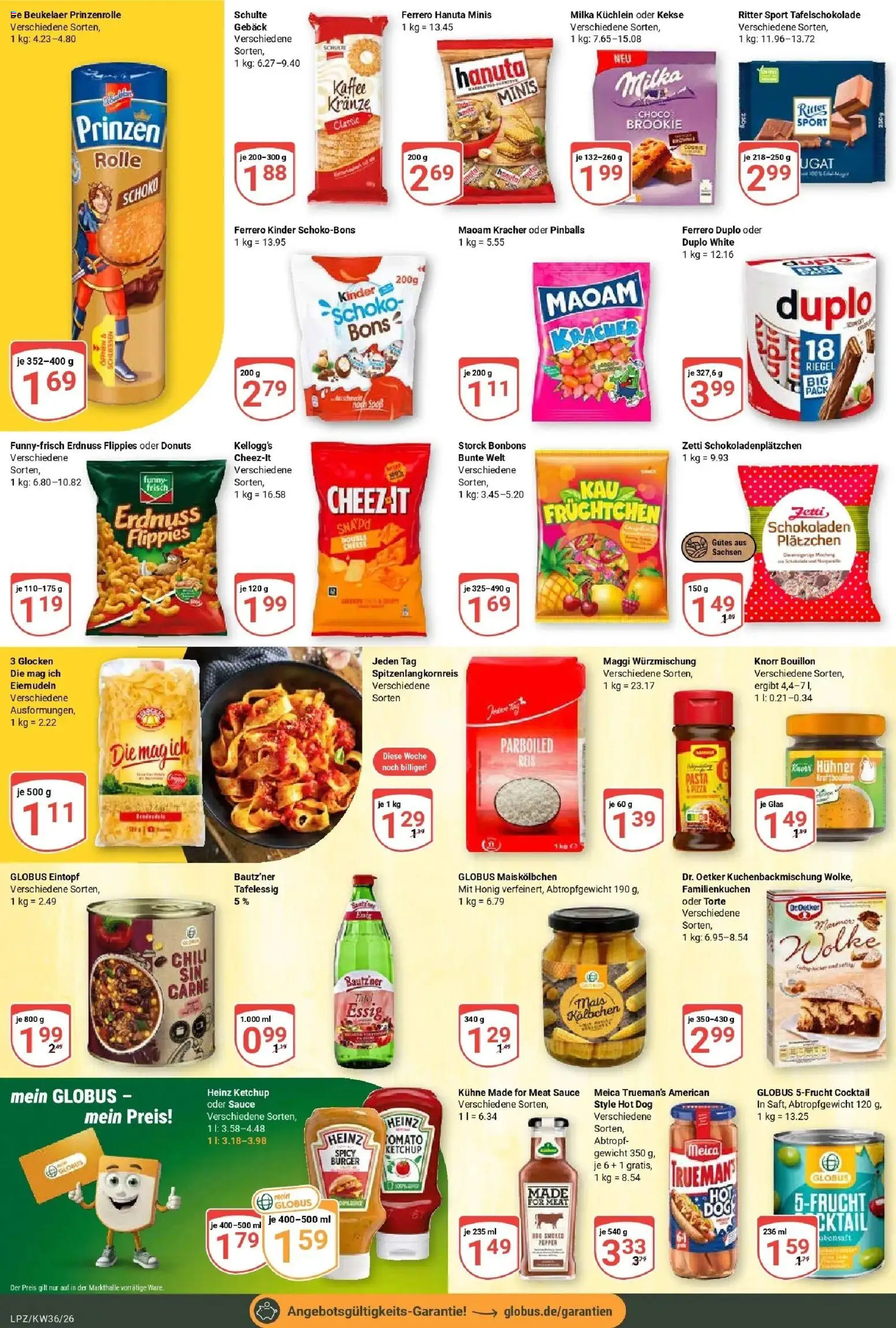 Globus Prospekt Leipzig – gültig ab 31.08.2026 | Seite: 17 | Produkte: Gewicht, Mais, Ritter sport, Meica