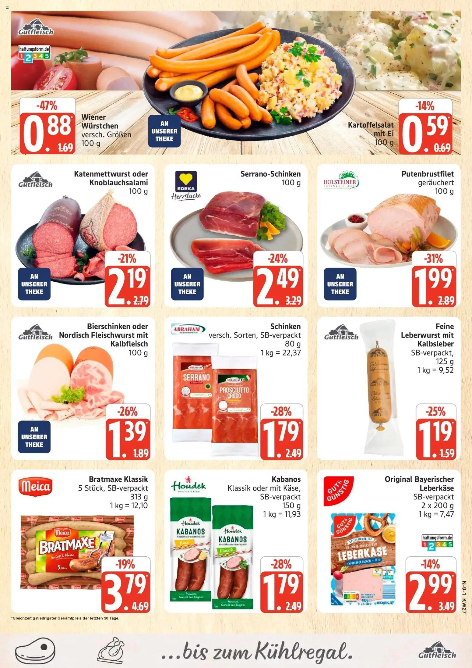 Edeka - EDEKA: Wochenangebote – gültig ab 28.06.2026 | Seite: 9 | Produkte: Käse, Theke, Meica, Kalbsleber