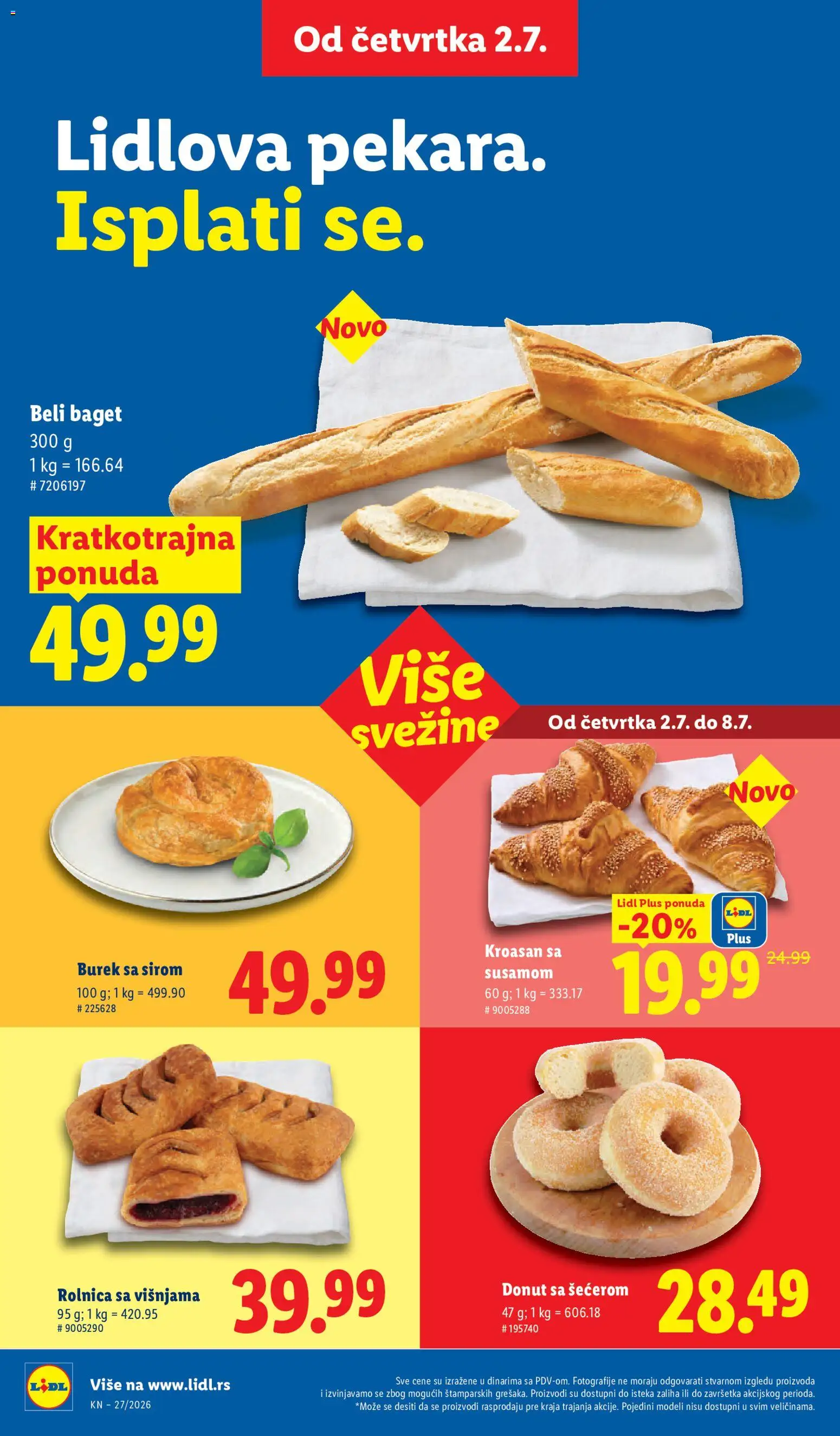 Lidl katalog - važi od 02.07.2026 | Strana: 20 | Proizvode: Baget, Kroasan