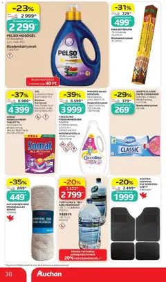 OOOPSI CLASSIC PAPÍR ZSEBKENDŐ, többféle, 3 rétegű, 90 db/csomag, 4,2 Ft/db - amely érvényes a következő dátumtól: 2026.10.15. | Oldal: 38 | Termékek: Coccolino, Tabletta, Turtle Wax, Mosógél