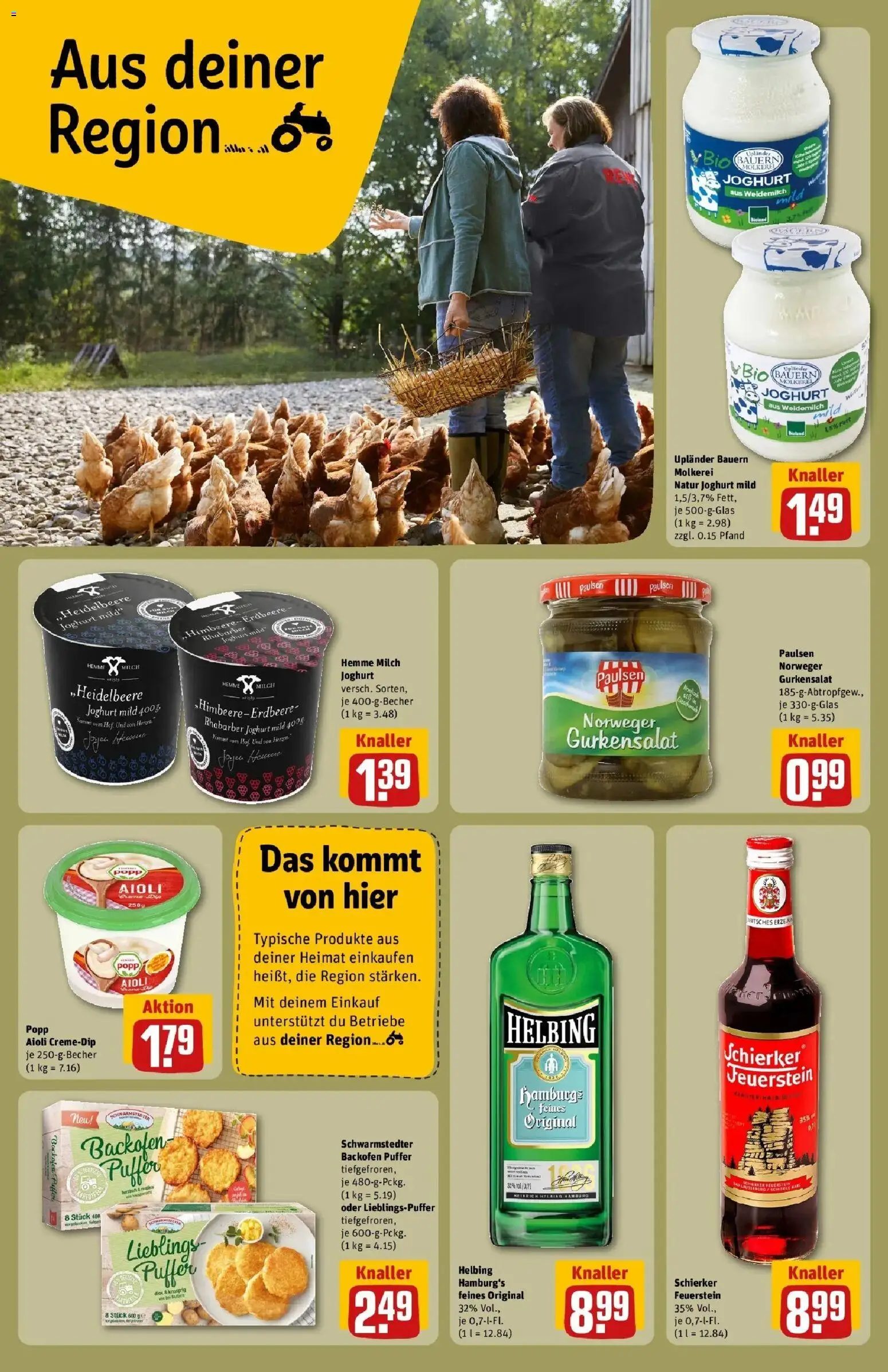 REWE Prospekt ab 24.08.2026 zum Blättern » Angebote | Seite: 20 | Produkte: Milch, Joghurt, Backofen, Rhabarber