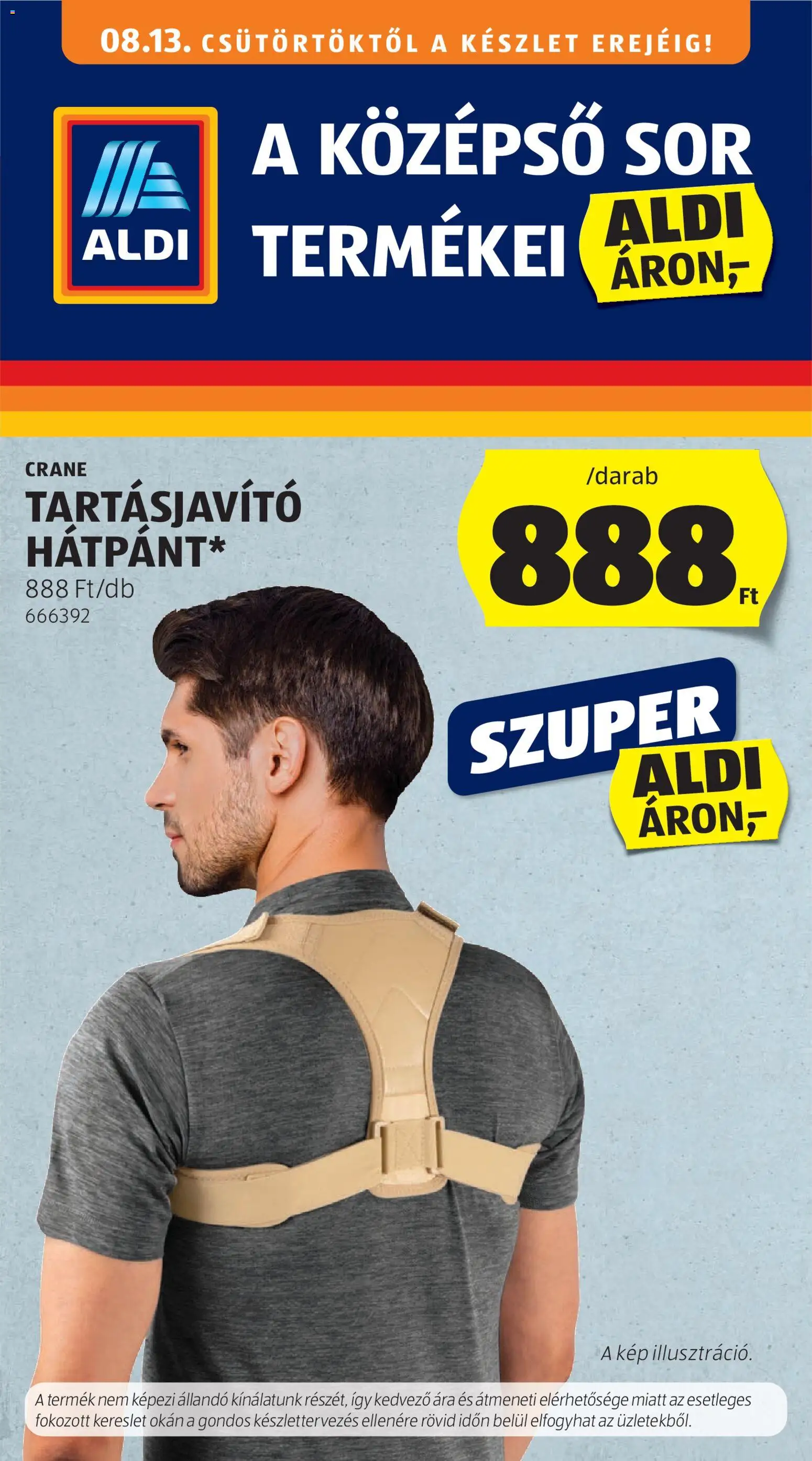 Aldi akciós ujság - amely érvényes a következő dátumtól: 2026.08.13. | Oldal: 1 | Termékek: Sör