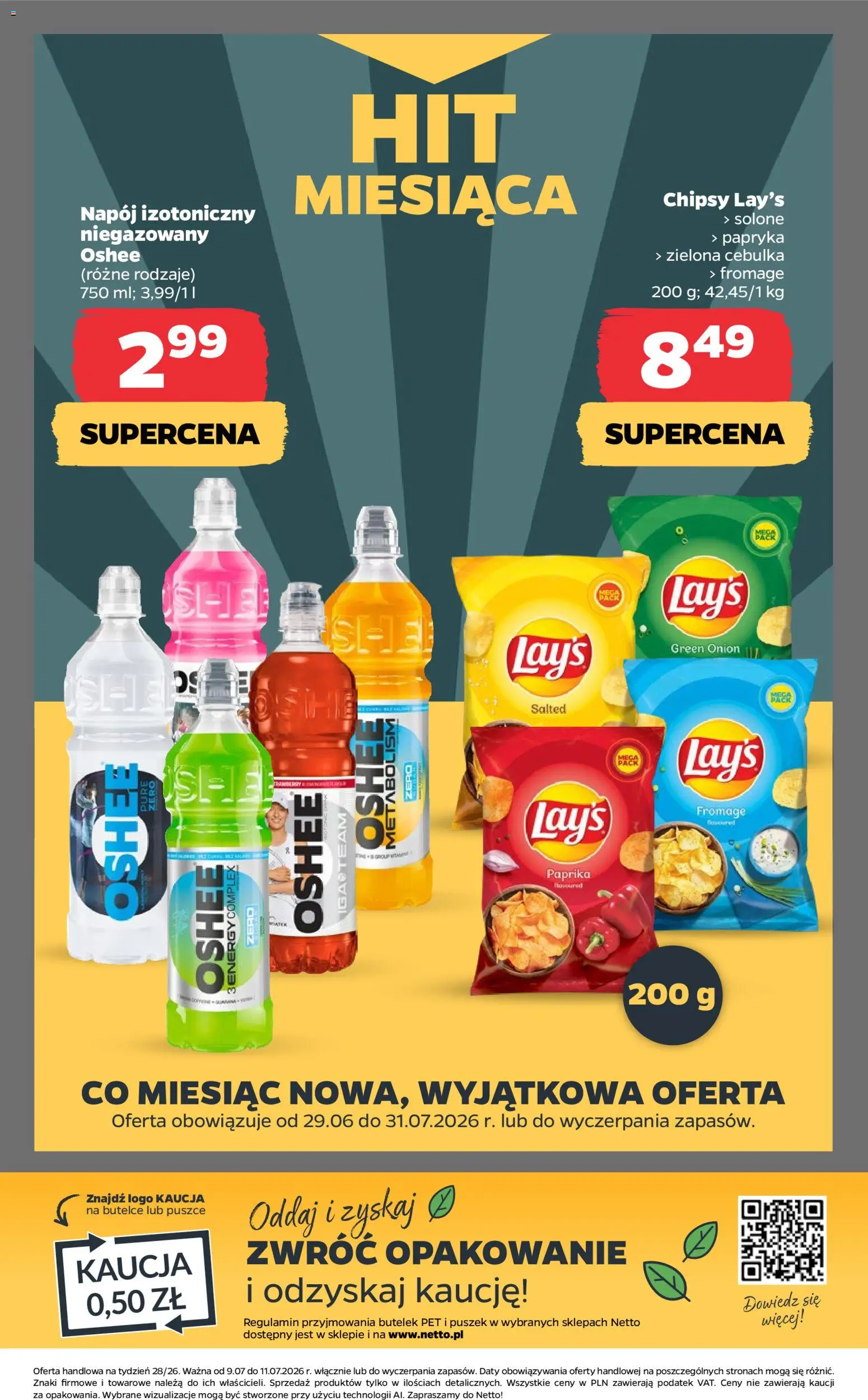 Netto gazetka od czwartku spożywcza od 09.07.2026 | Strona: 23 | Produkty: Chipsy, Papryka