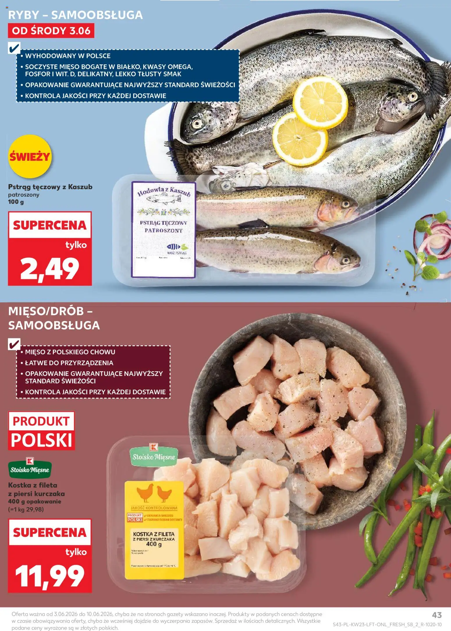 Kaufland Polsko leták od 03.06.2026 | Strana: 43 | Produkty: Ryby