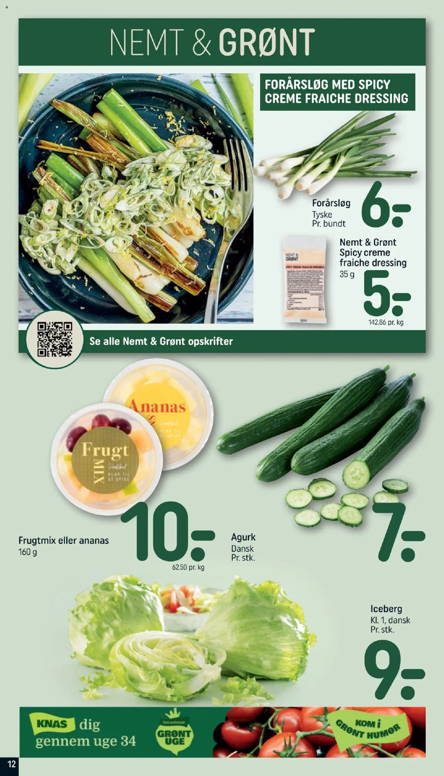 Rema 1000 tilbudsavis – gyldig fra 16/08/2026 | Side: 12 | Produkter: Creme, Creme fraiche, Ananas, Forårsløg