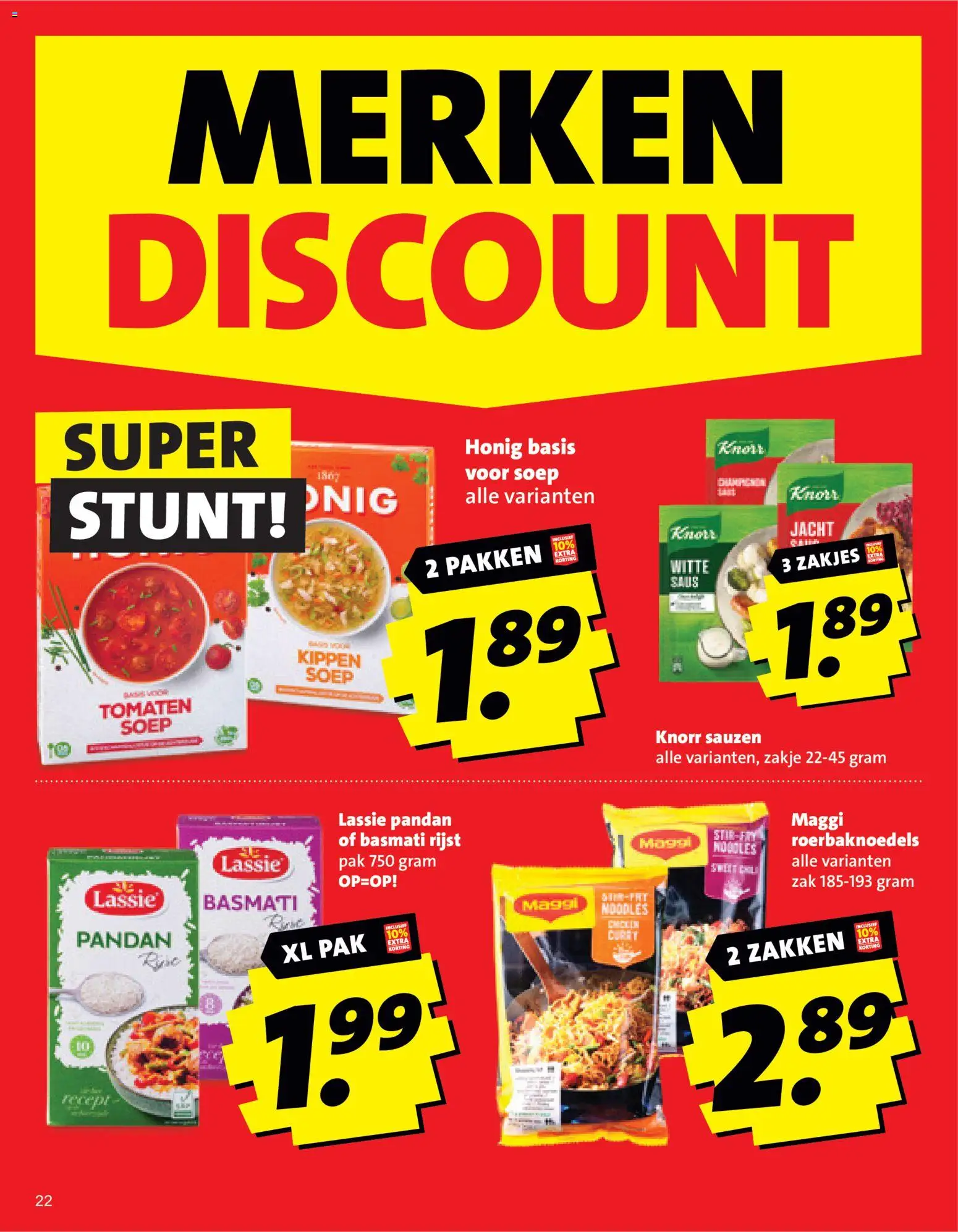 {H1} | Pagina: 22 | Producten: Kippen, Rijst, Zak, Saus