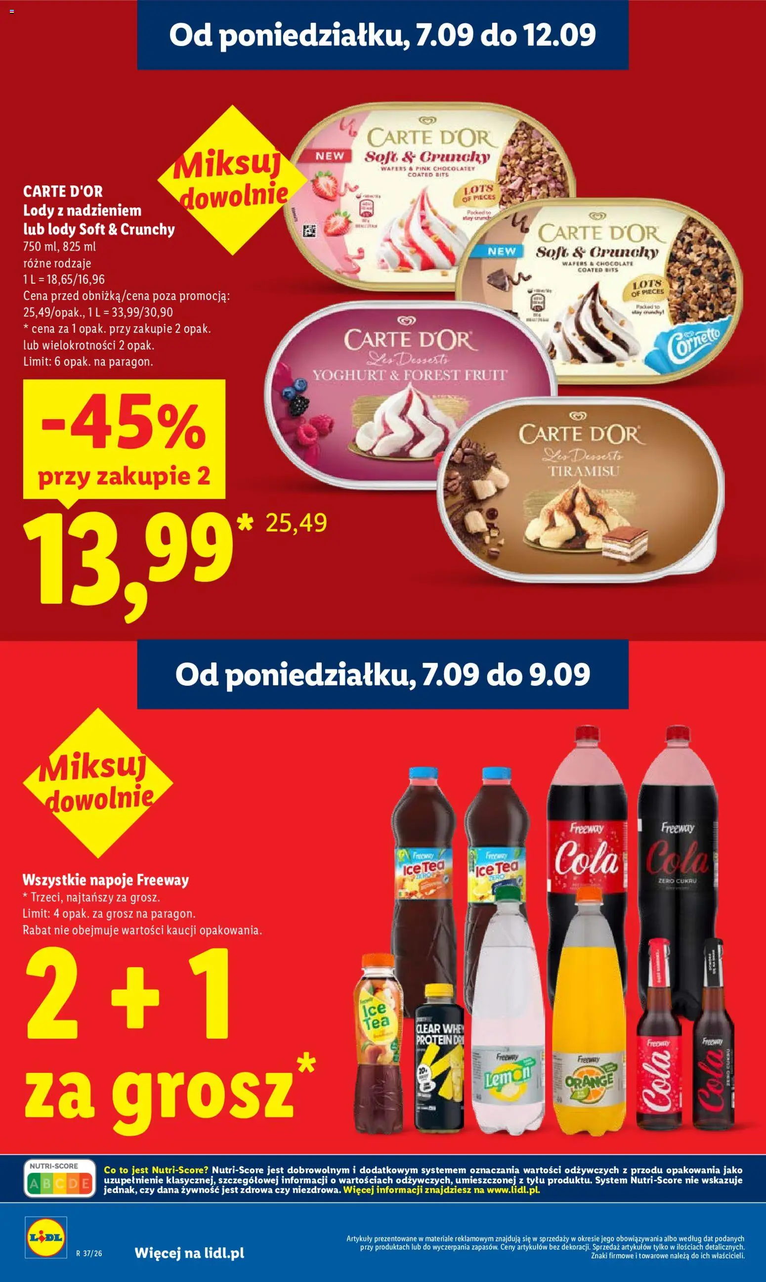 Lidl Polsko leták od 07.09.2026 | Strana: 18 | Produkty: Tiramisu, Ice tea, Protein, Cola