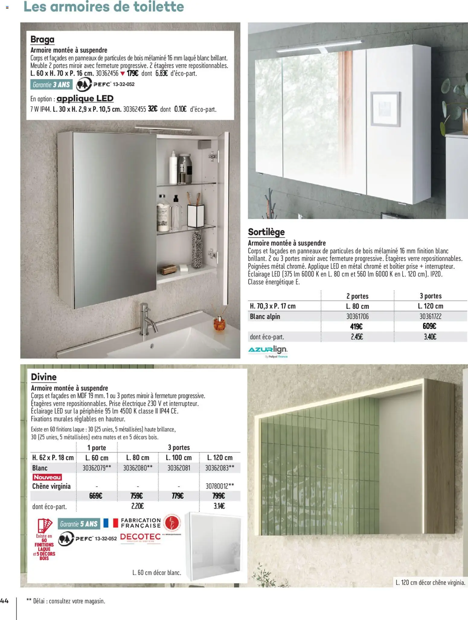 {H1} | Page: 44 | Produits: Poignées, Armoire, Prise, Miroir