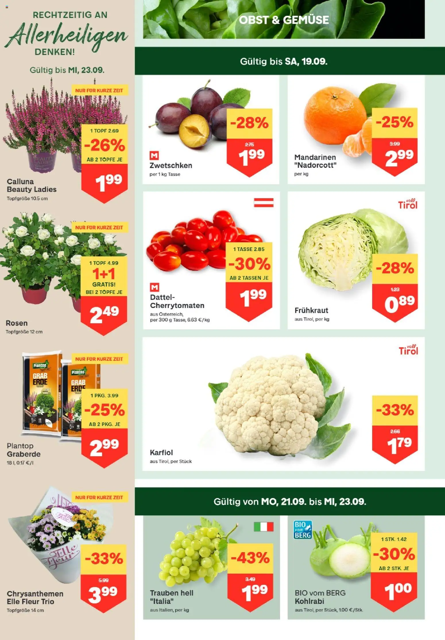 MPREIS Hohenems gültig ab 17.09.2026 | Seite: 2 | Produkte: Mandarinen, Gemüse, Obst, Dattel