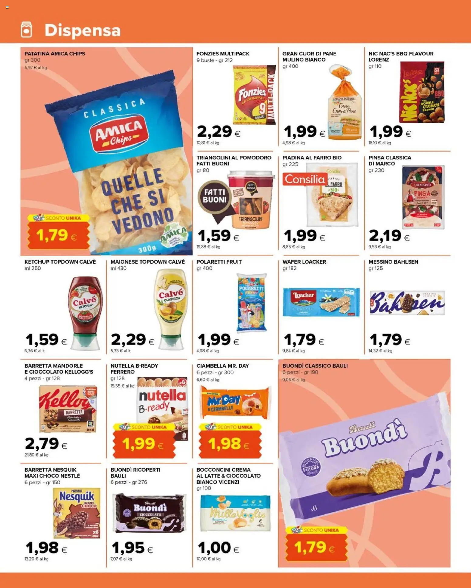 Volantino Tigre del 17.06.2026 | Pagina: 8 | Prodotti: Ketchup, Nutella, Piadina, Farro