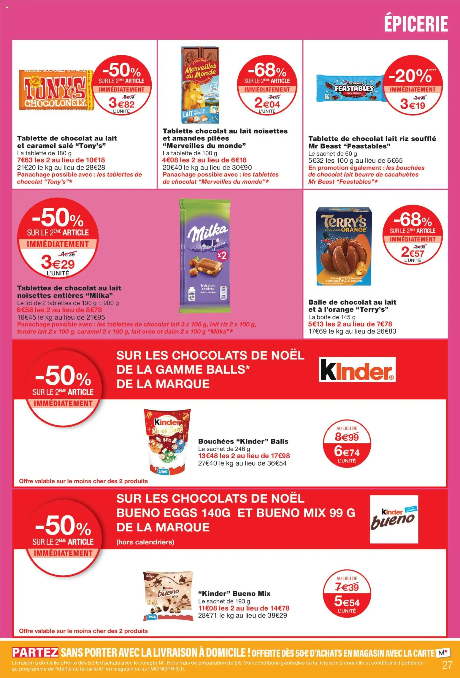 {H1} | Page: 27 | Produits: Tablette, Orange, Tablette chocolat, Lait