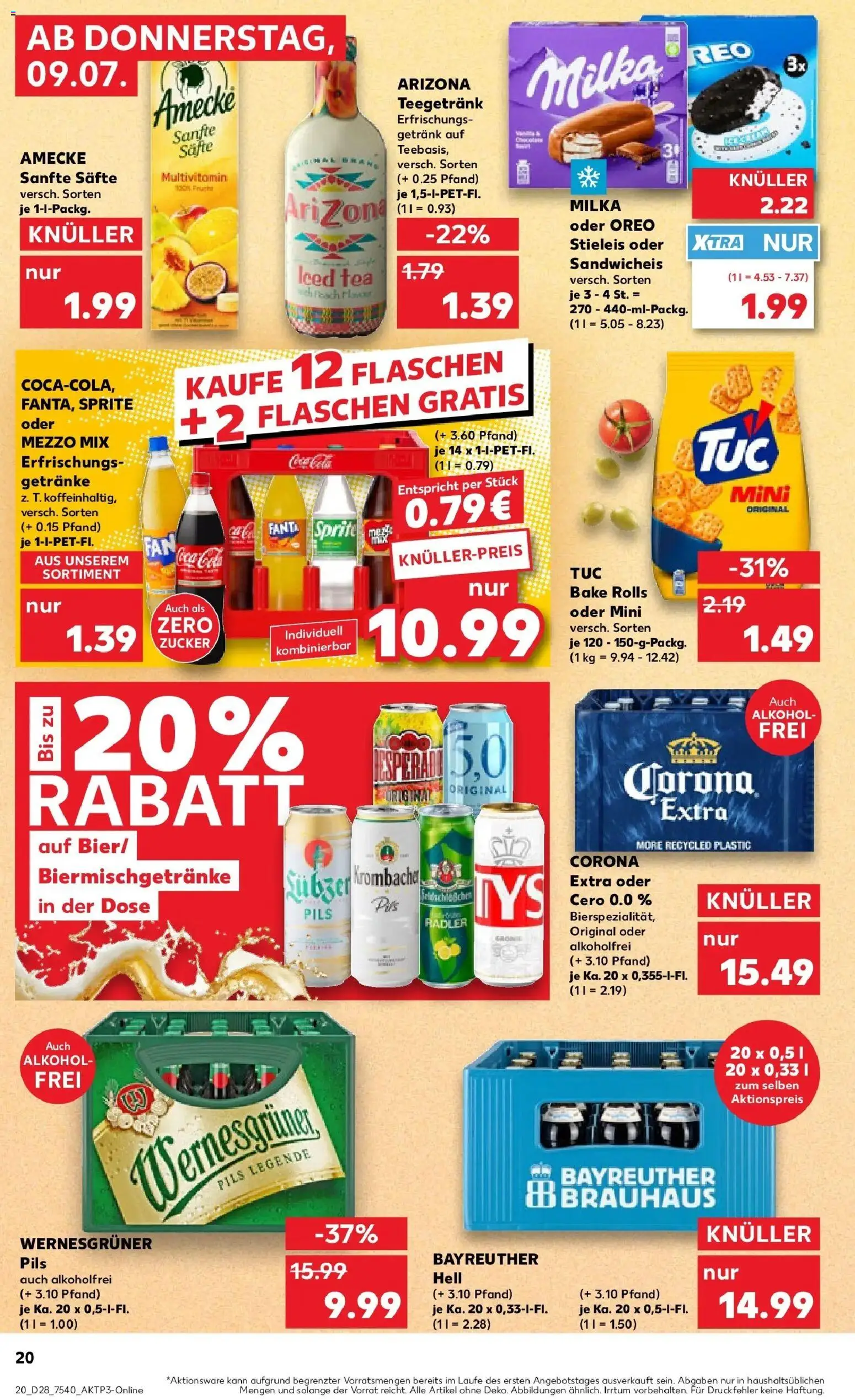 Kaufland Kaufland: Mo-Mi Der Wochenstart – gültig ab 05.07.2026 | Seite: 29 | Produkte: Mezzo mix, Pils, Milka, Radler