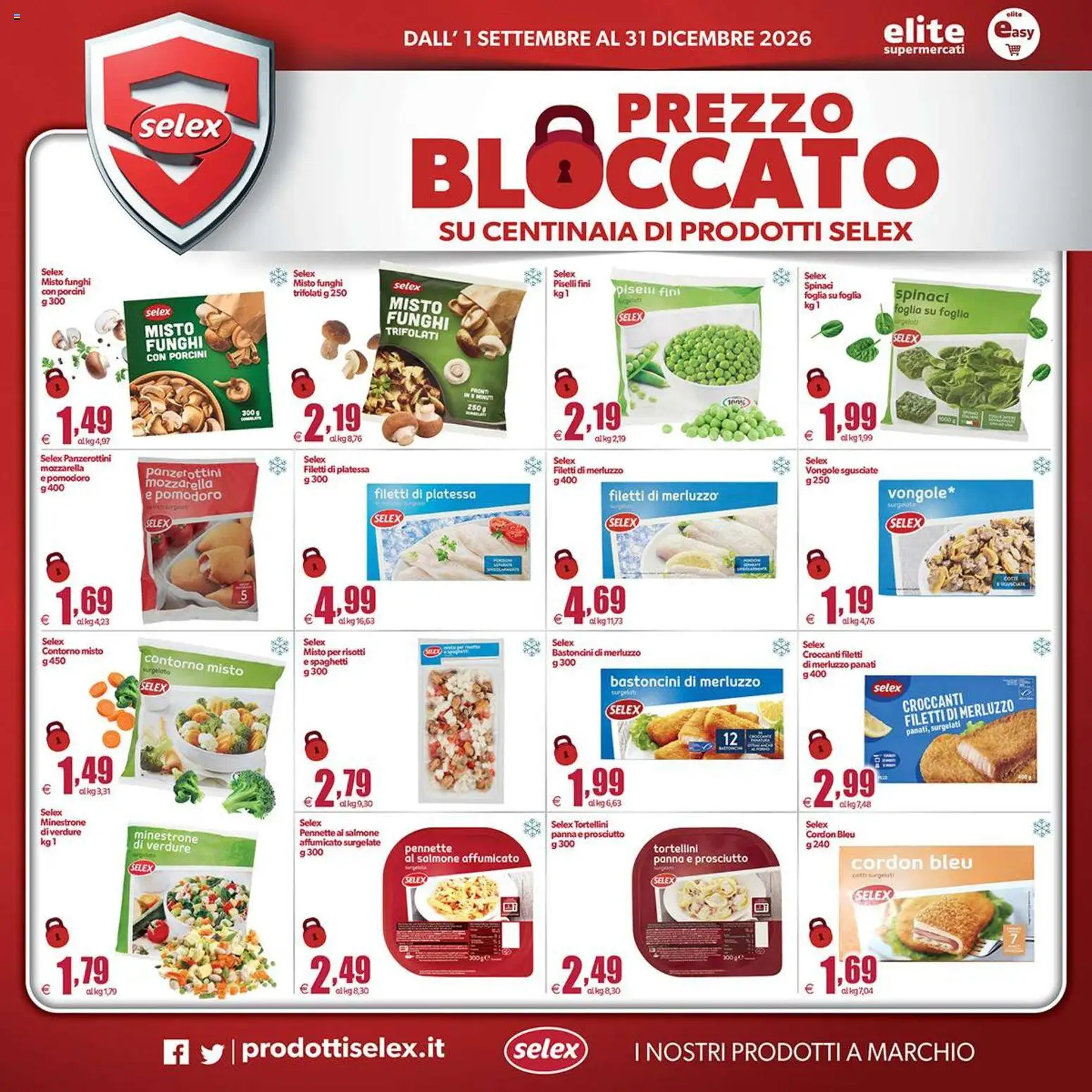 Volantino Elite Supermercati del 01/09/2026 | Pagina: 8 | Prodotti: Salmone affumicato, Salmone, Verdure, Mozzarella