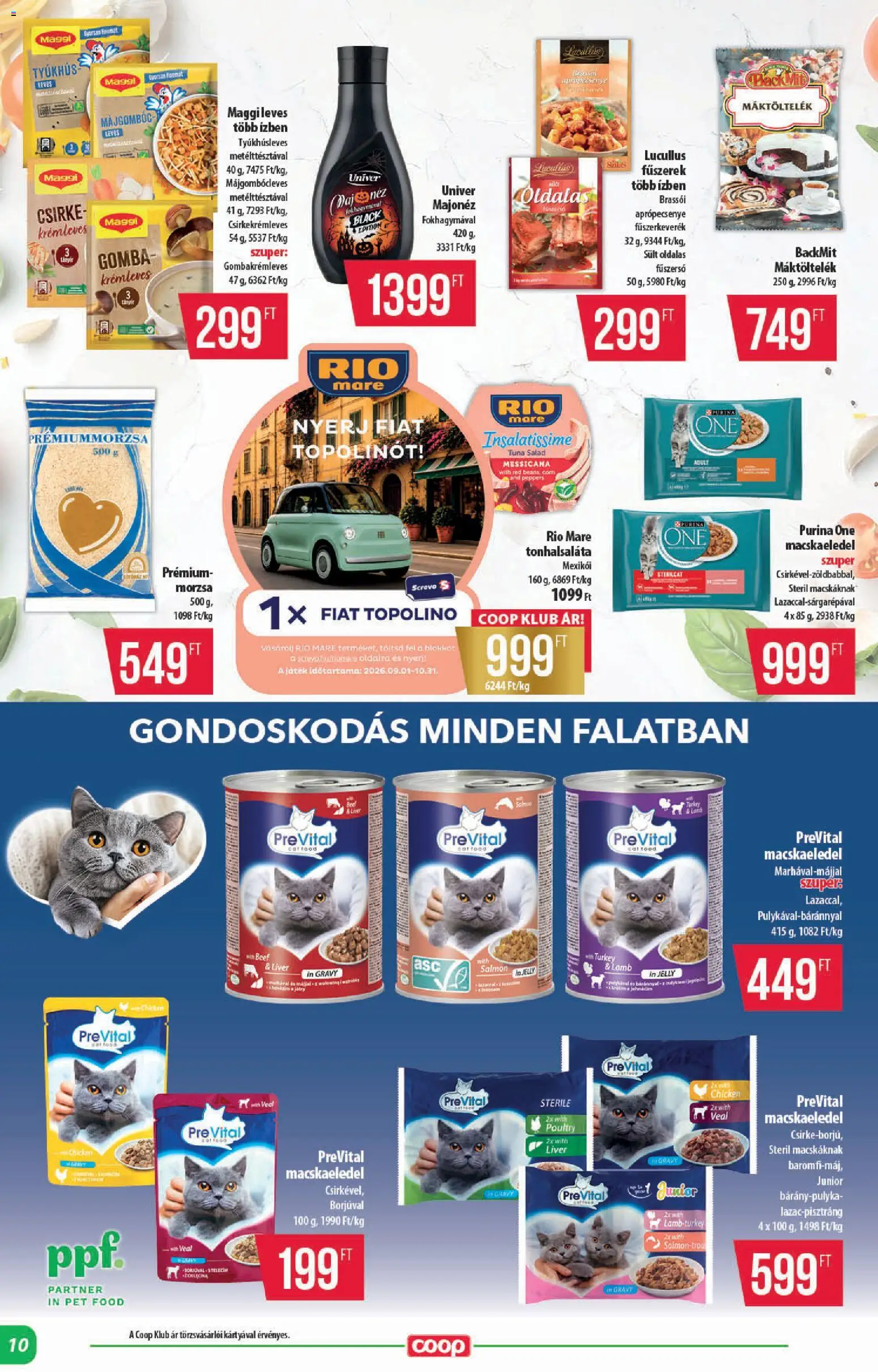 COOP akciós ujság - amely érvényes a következő dátumtól: 2026.10.15. | Oldal: 10 | Termékek: Oldalas, Játék, Sült, Csirke