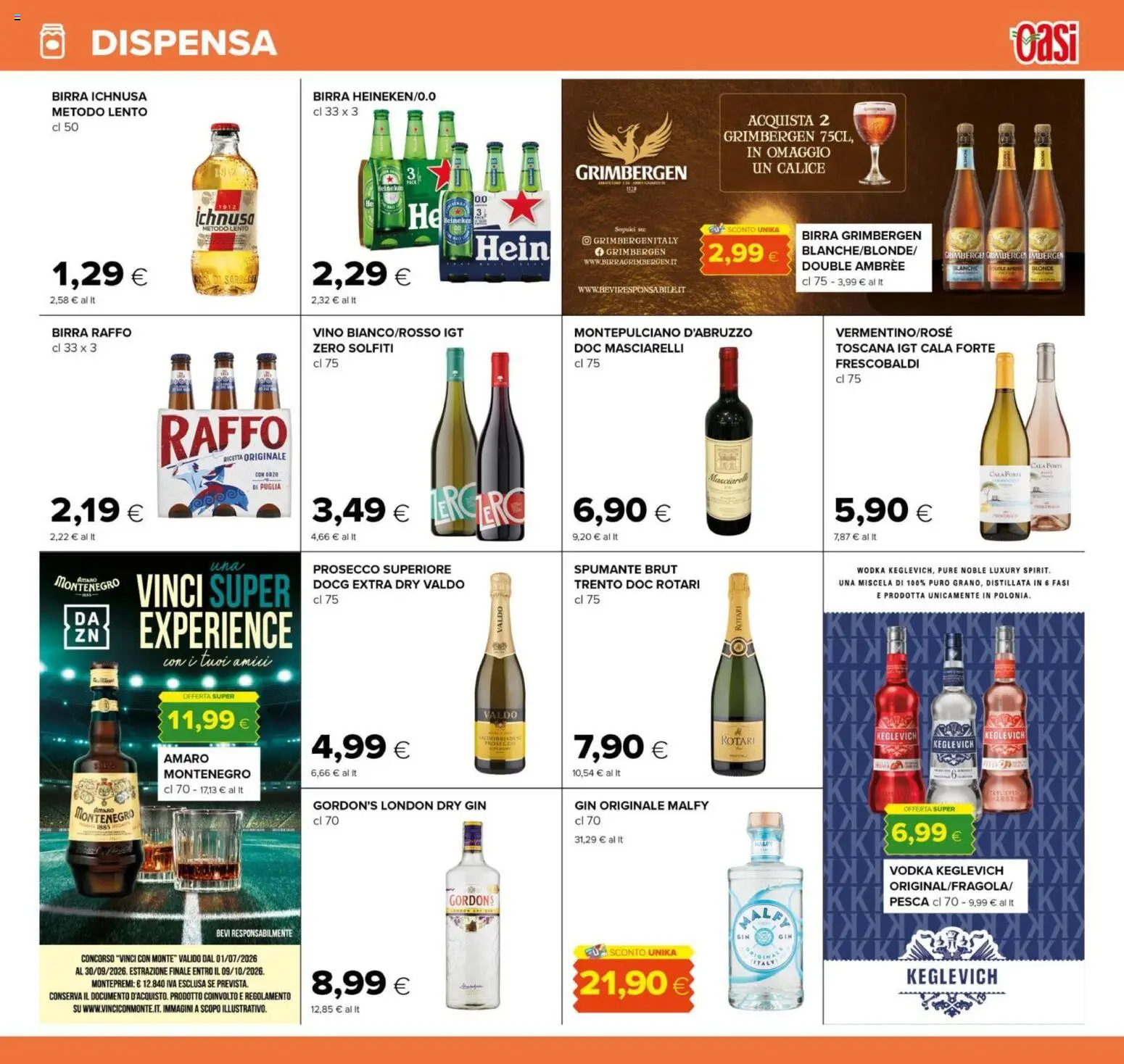 Volantino Oasi del 29/07/2026 | Pagina: 21 | Prodotti: Vodka, Vino, Pesca, Spumante