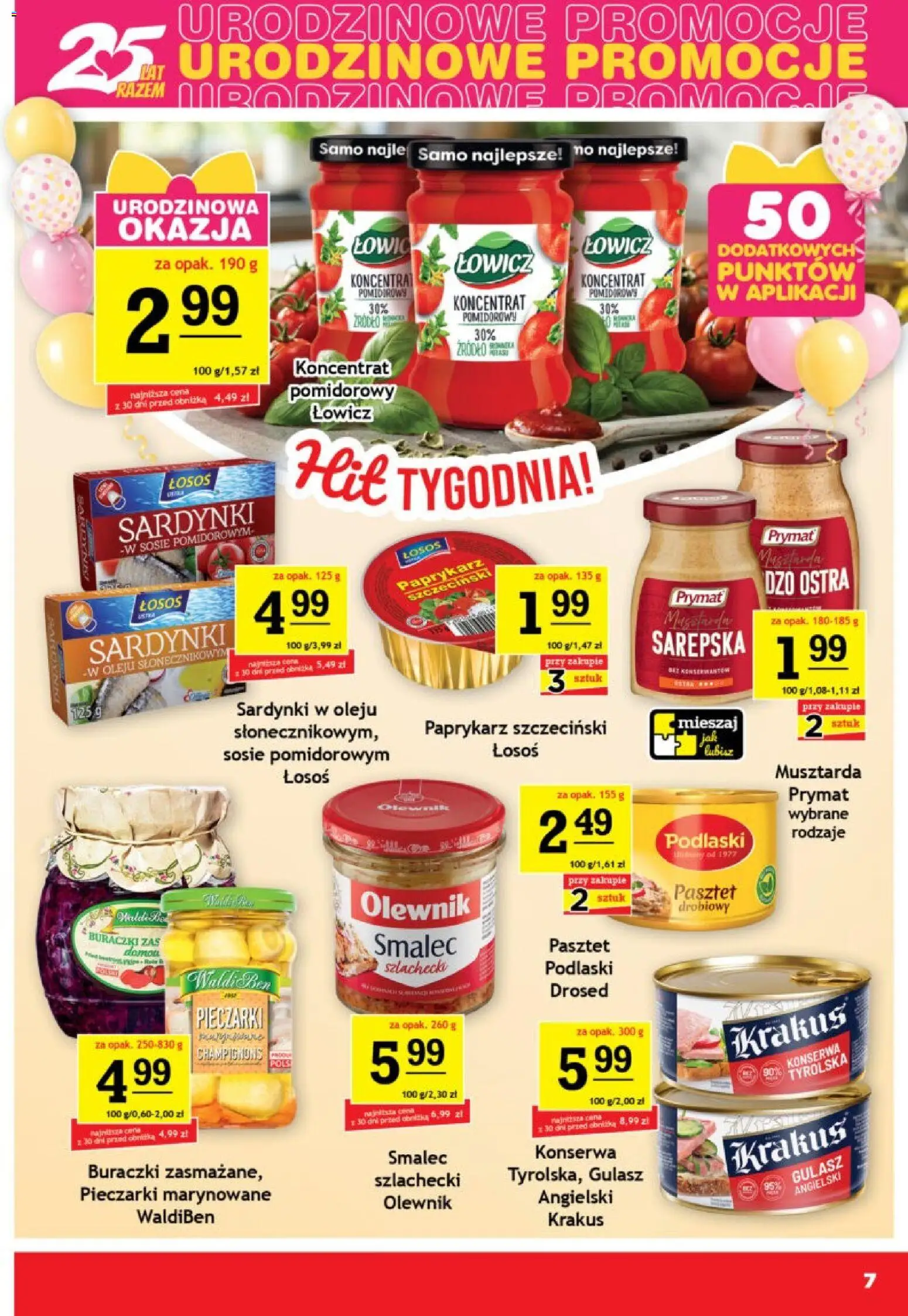Gram Market gazetka od 02.09.2026 | Strona: 7 | Produkty: Paprykarz szczeciński, Koncentrat pomidorowy, Musztarda, Gulasz angielski
