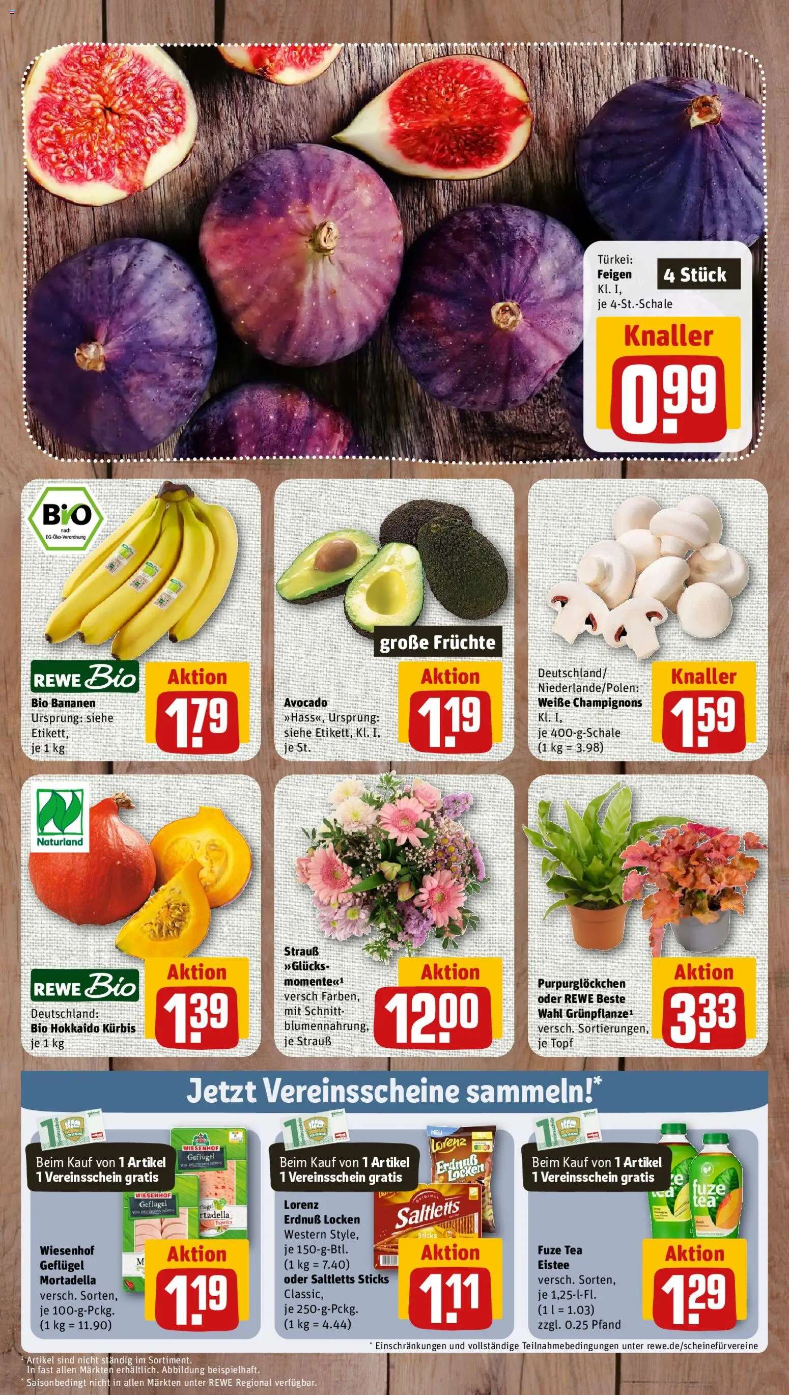 Nahkauf Prospekt – gültig ab 28.09.2026 | Seite: 3 | Produkte: Fuze tea, Bananen, Champignons, Kürbis