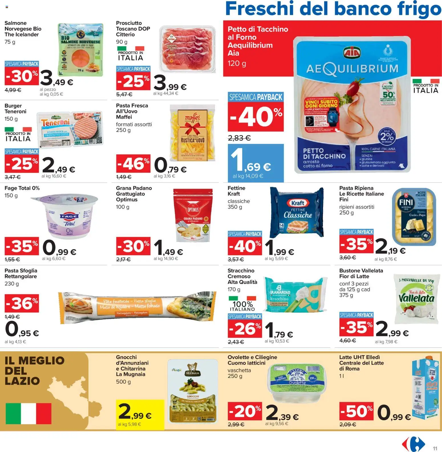 Volantino Carrefour del 21.04.2026 | Pagina: 11 | Prodotti: Iphone, Salmone, Pasta sfoglia, Patate