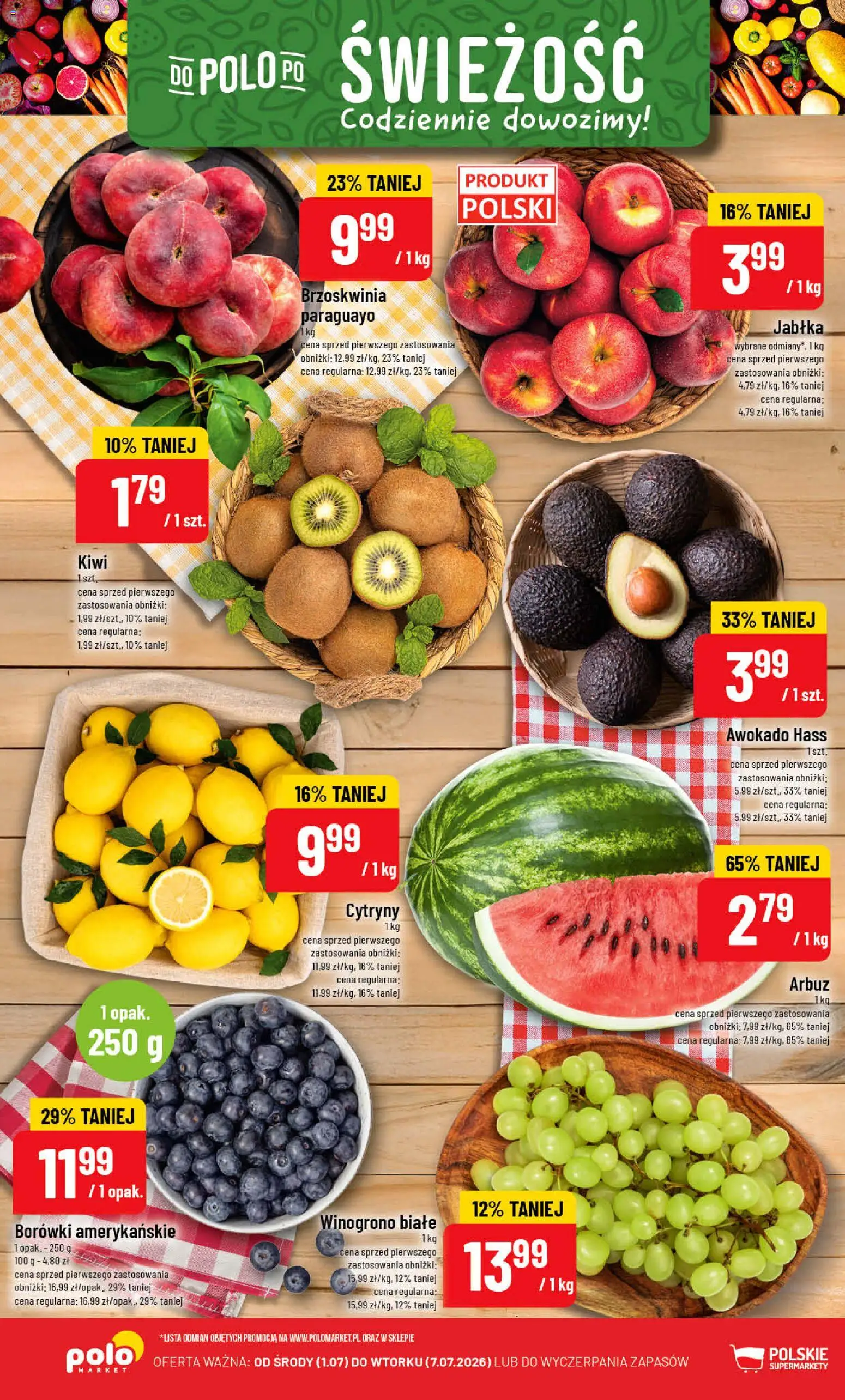 POLOmarket gazetka od 01.07.2026 | Strona: 8 | Produkty: Arbuz, Winogrono, Kiwi, Awokado