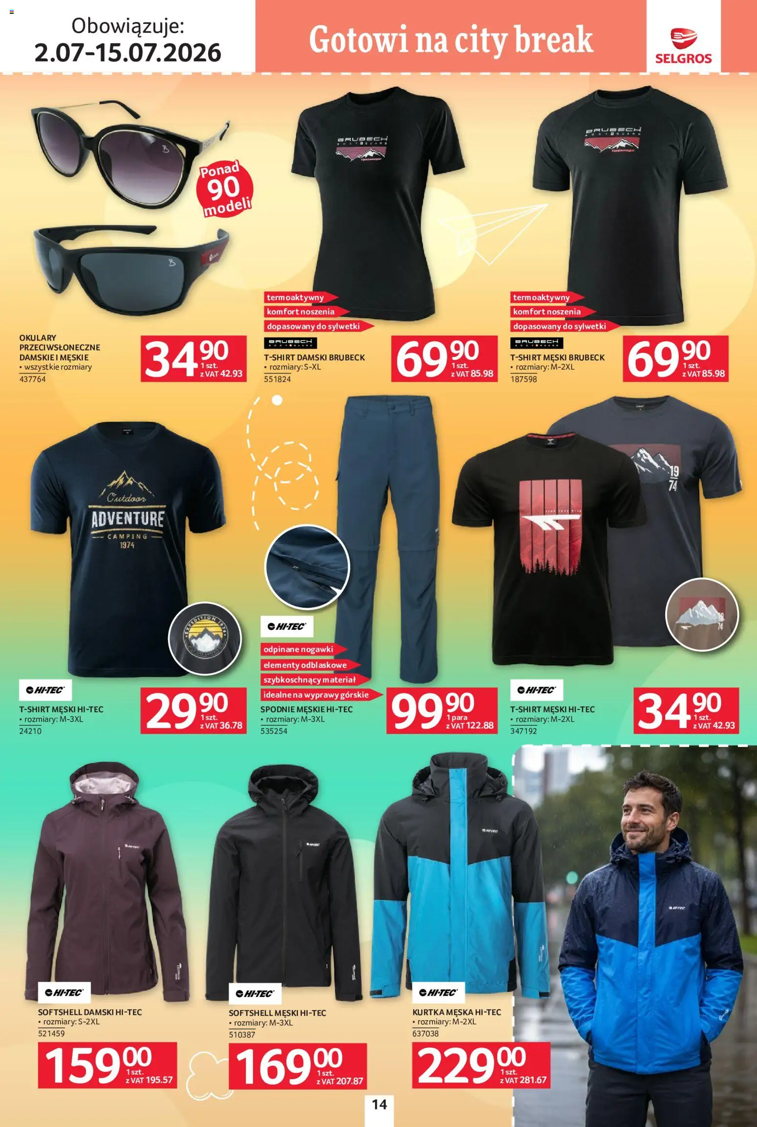 Selgros cash&carry gazetka - Urlop od 02.07.2026 | Strona: 14 | Produkty: Kurtka, Spodnie, Okulary, Okulary przeciwsłoneczne
