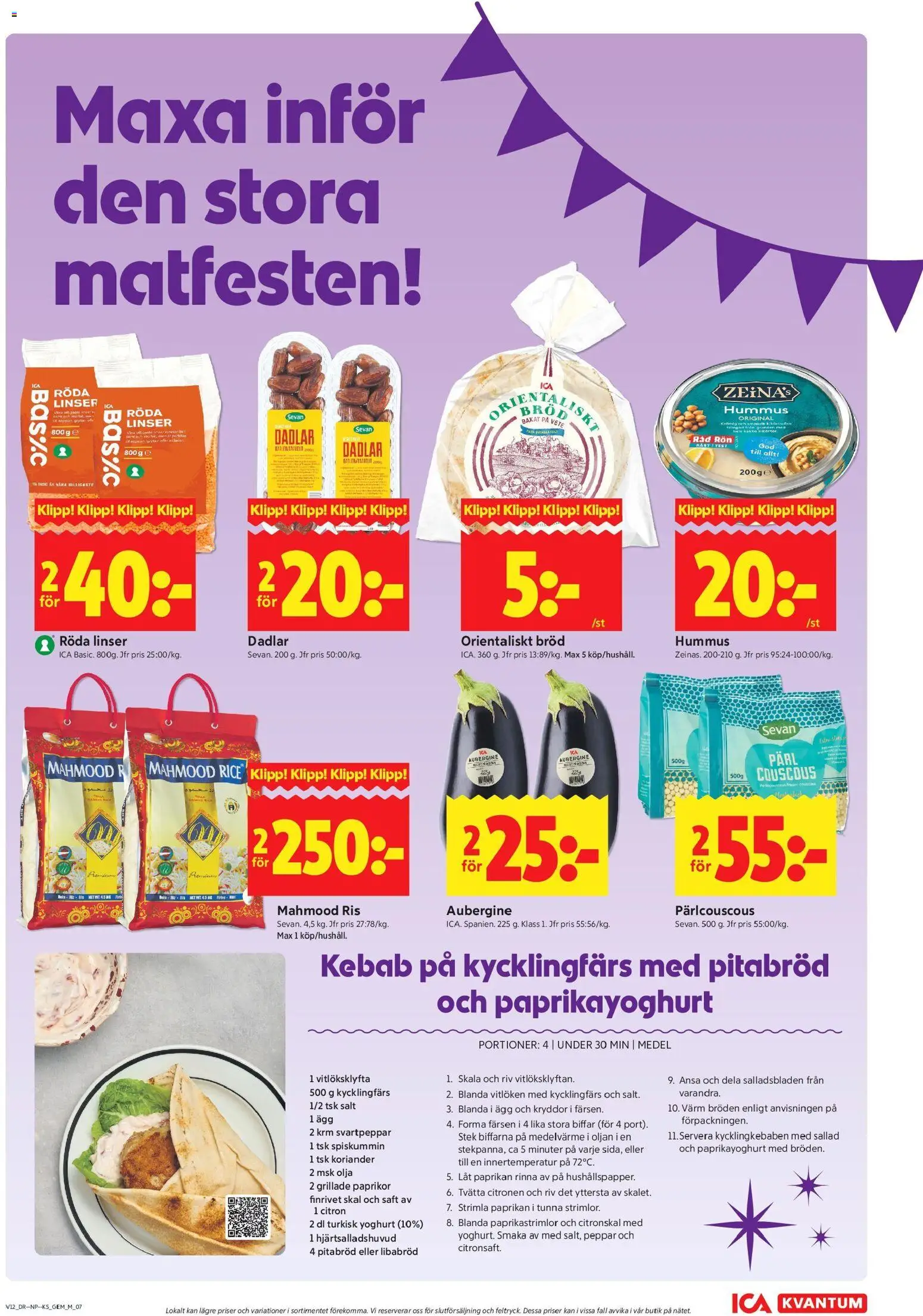 ICA Kvantum reklamblad aktuell från 16.03.2026 | Sida: 9 | Produkter: Peppar, Ägg, Ris, Citron