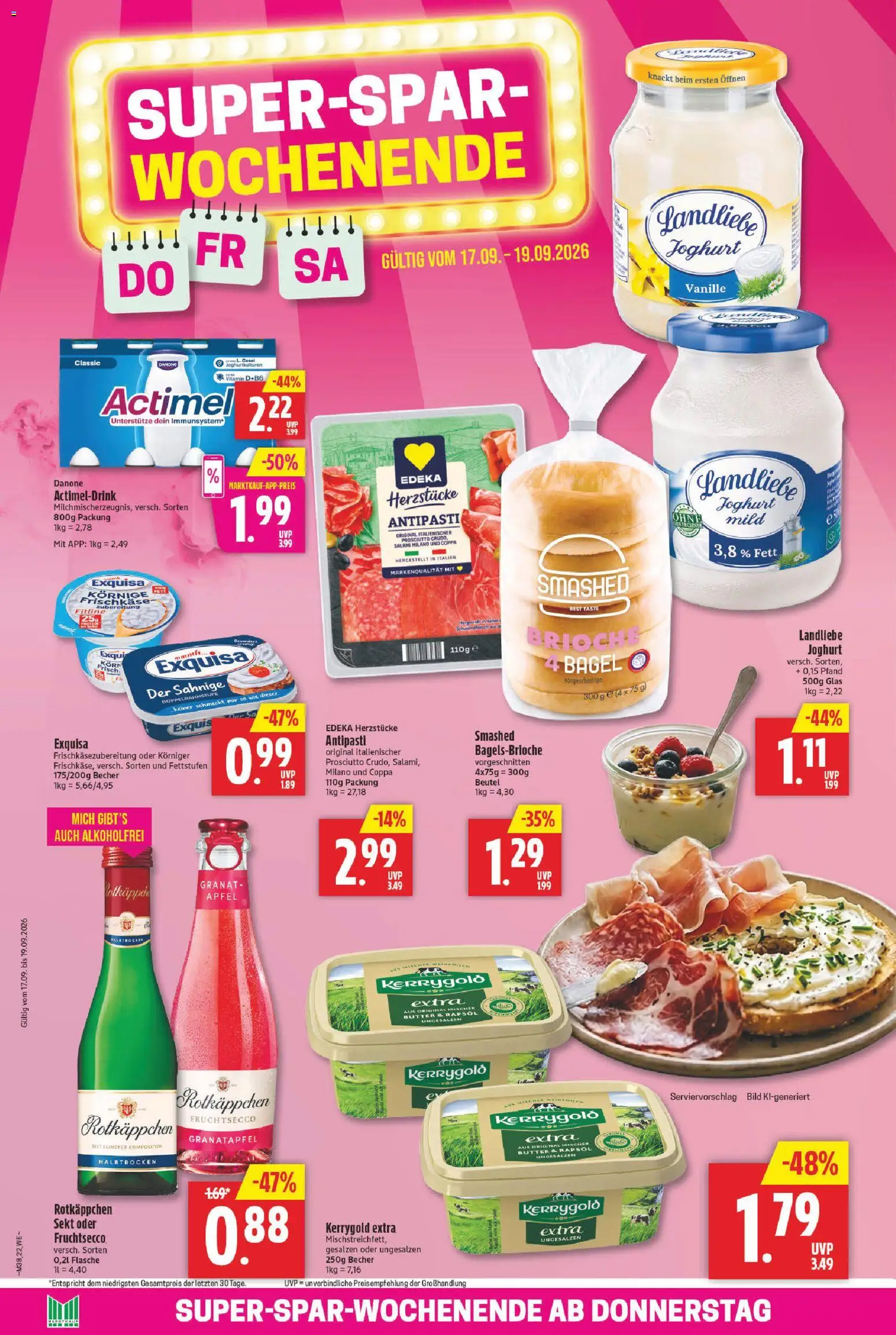 Marktkauf Prospekt – gültig ab 14.09.2026 | Seite: 22 | Produkte: Actimel, Joghurt, Äpfel, Frischkase