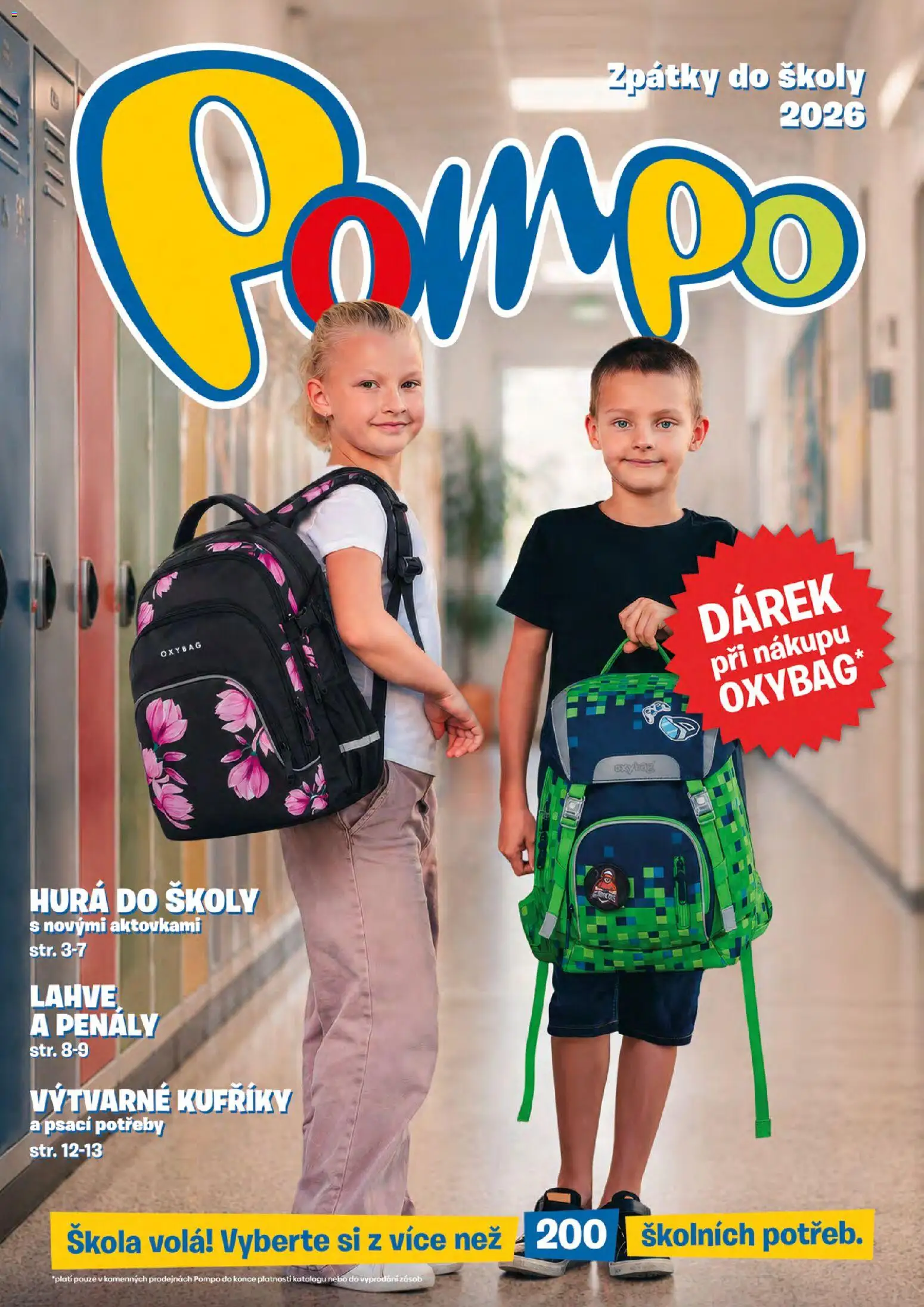 Pompo katalog Zpátky do školy 2026 od 20.07.2026 | Strana: 1 | Produkty: Lahve