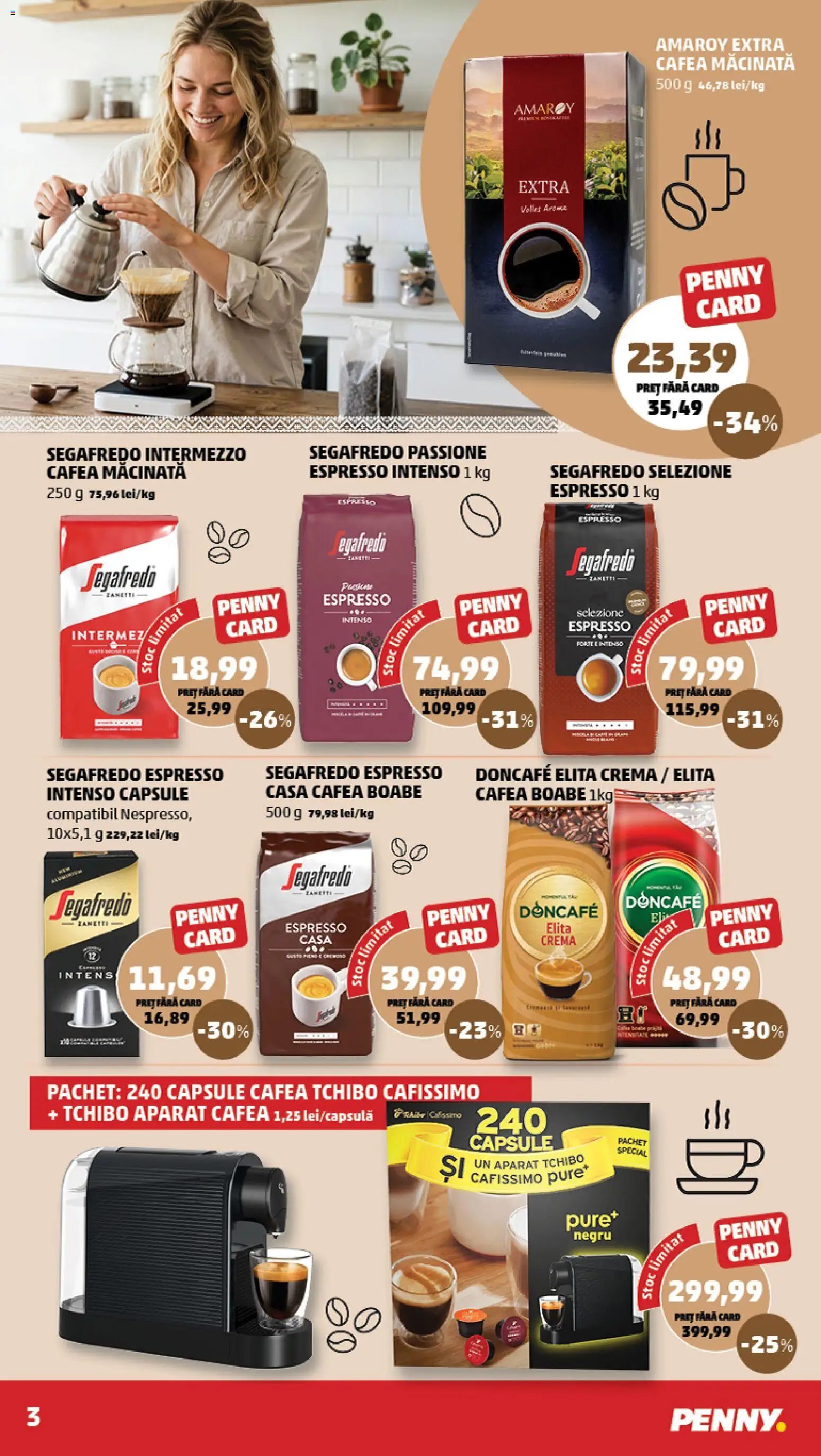 Noul catalog PENNY – valabil de la 23.09.2026 | Pagină: 3 | Produse: Aparat, Doncafe, Cremă, Cafea