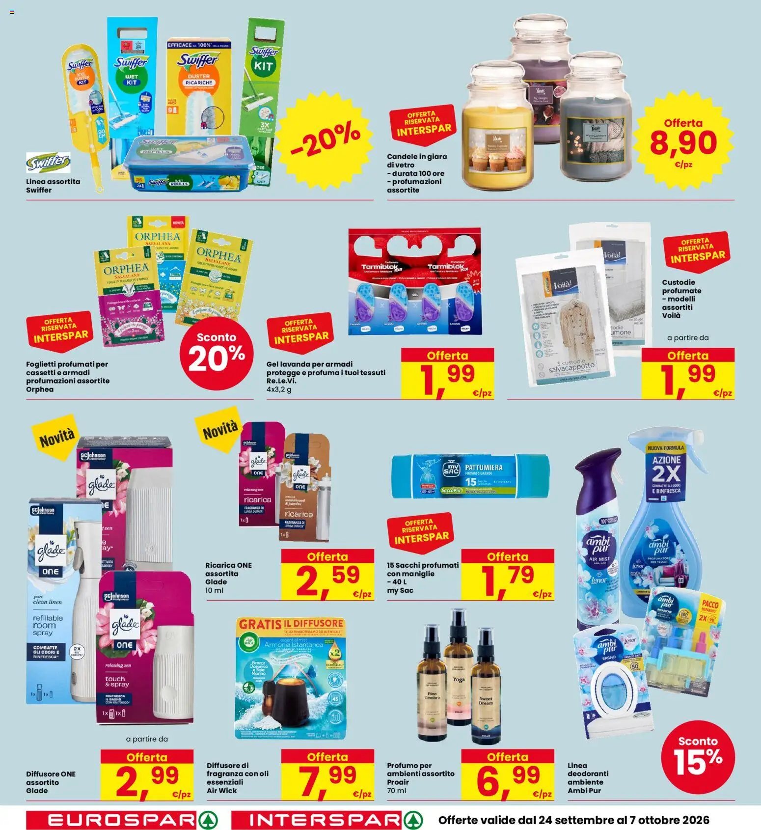 Volantino Eurospar del 24/09/2026 | Pagina: 38 | Prodotti: Tè, Candele, Pattumiera, Lavanda