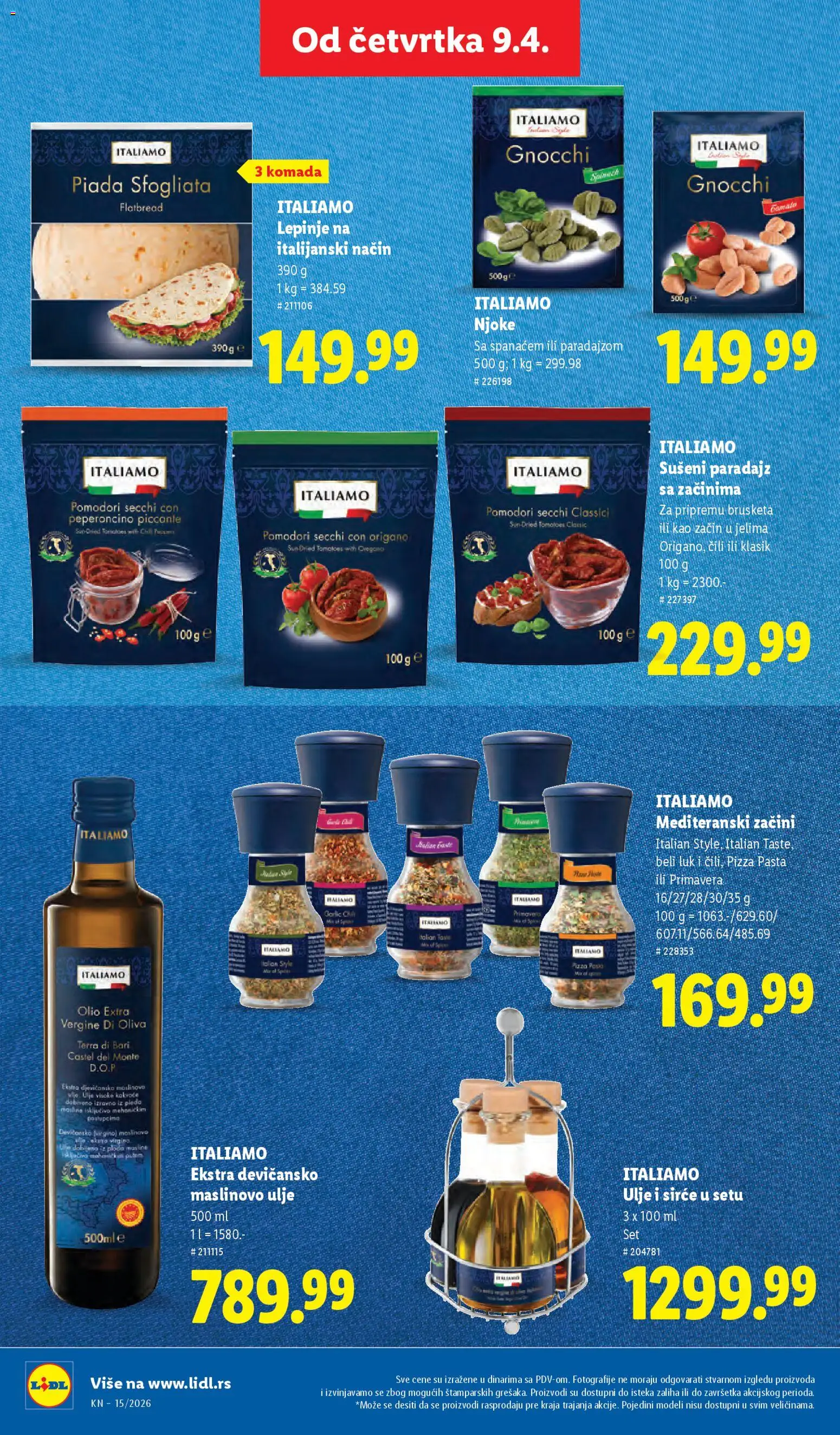 Lidl katalog - važi od 09.04.2026 | Strana: 54 | Proizvode: Pasta, Beli luk, Luk, Ulje