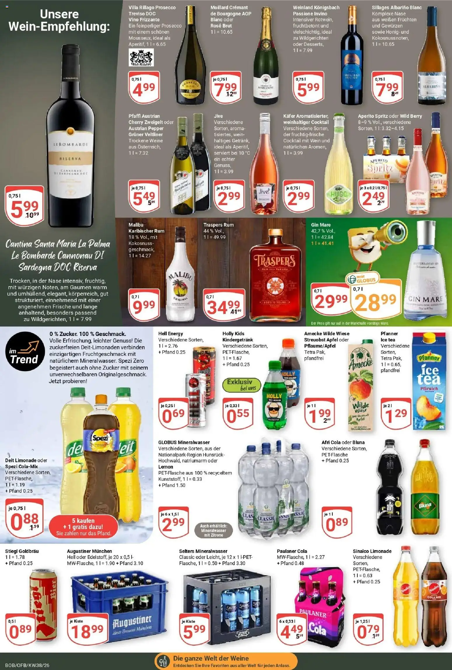 Globus Prospekt Bobenheim-Roxheim (ab 14.09.2026) » Angebote online | Seite: 17 | Produkte: Sinalco, Bier, Zitrone, Pfirsich
