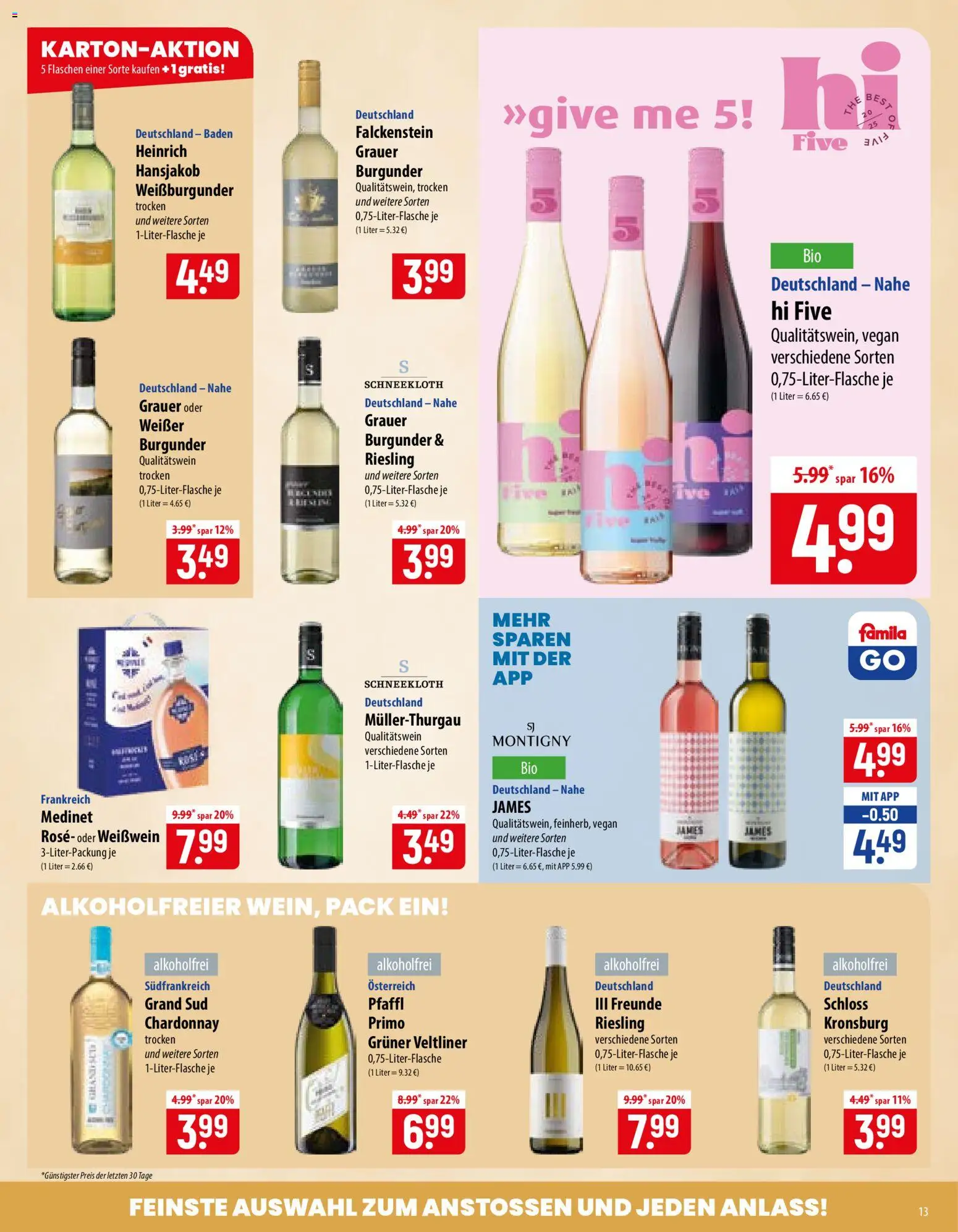 Famila Prospekt – gültig ab 27.07.2026 | Seite: 13 | Produkte: Weißwein, Grand sud