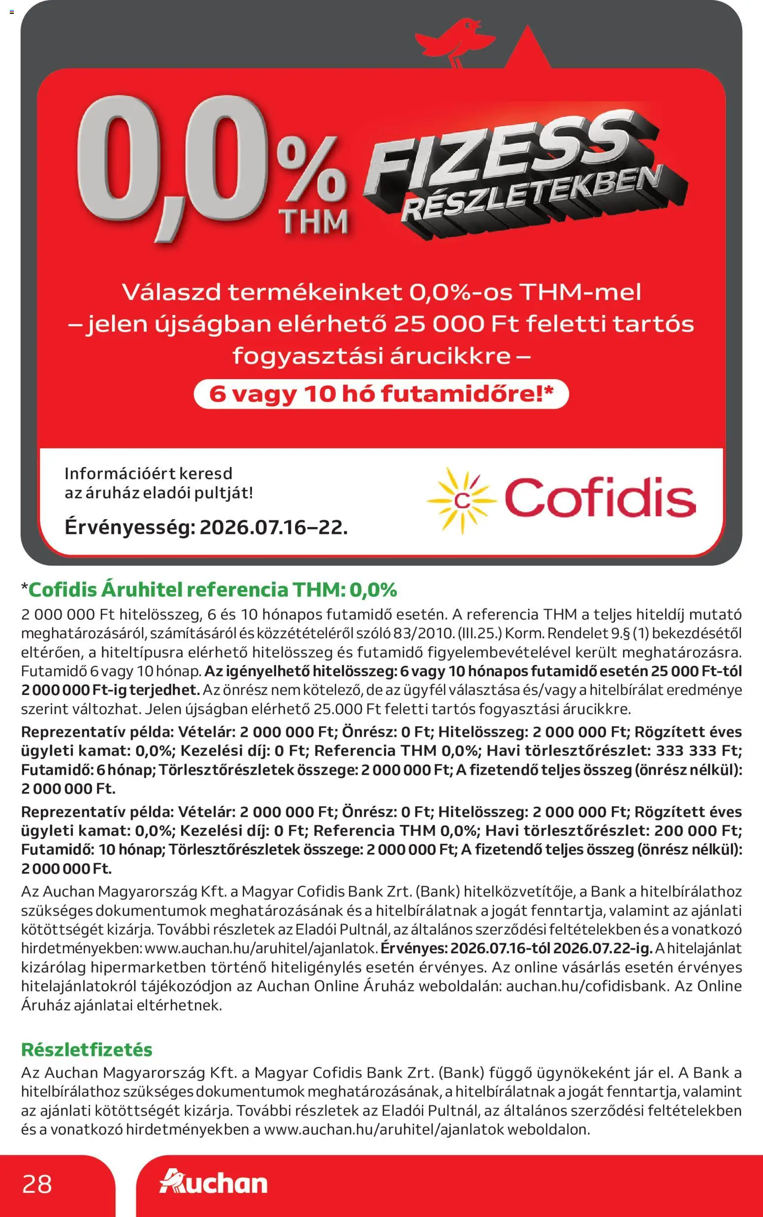 Auchan akciós ujság - amely érvényes a következő dátumtól: 2026.07.16. | Oldal: 28 | Termékek: Szőlő