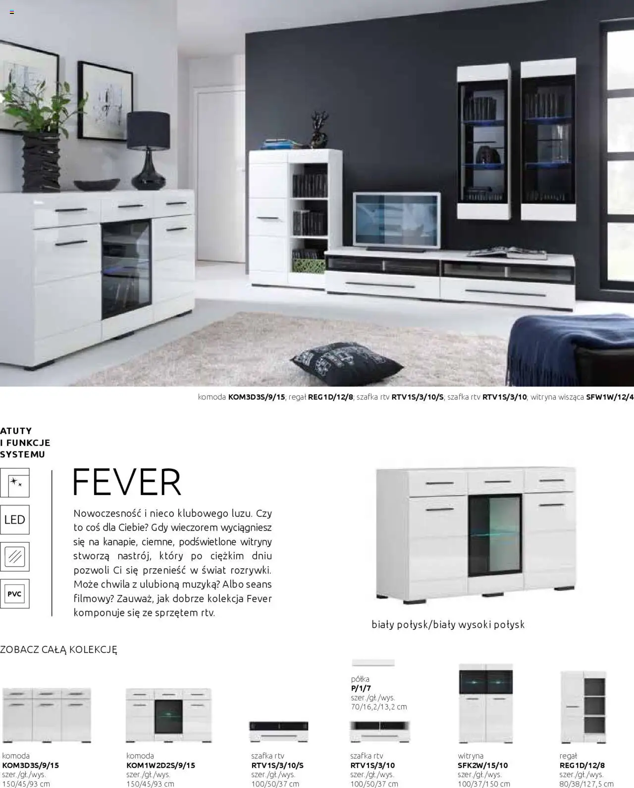 Black Red White Gazetka - Katalog rodzinnych wnętrz od 24.05.2024 | Strona: 24 | Produkty: Komoda, szafka RTV, Witryna, Regał